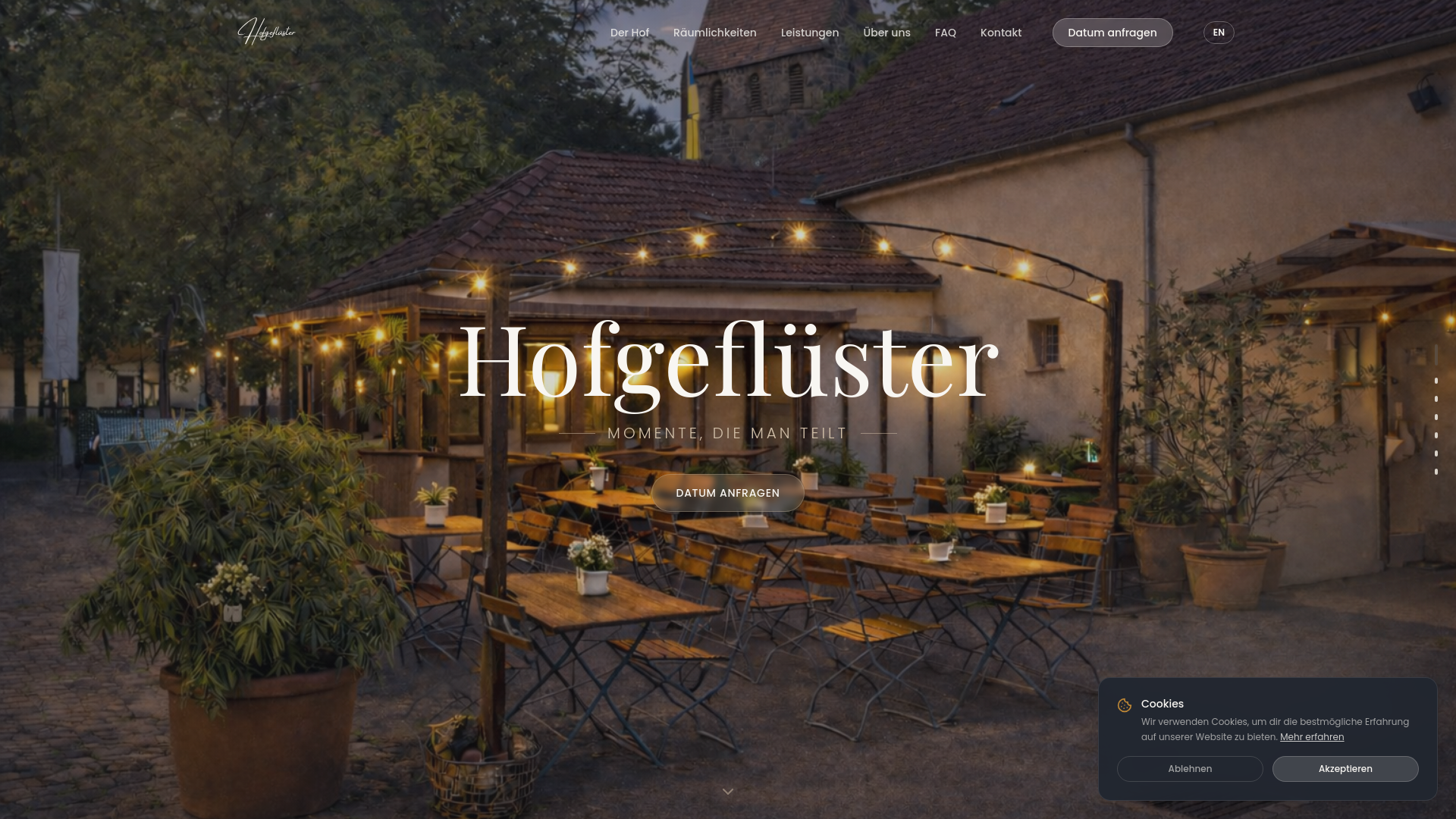 website screenshot of https://hofgefluester-berlin.de