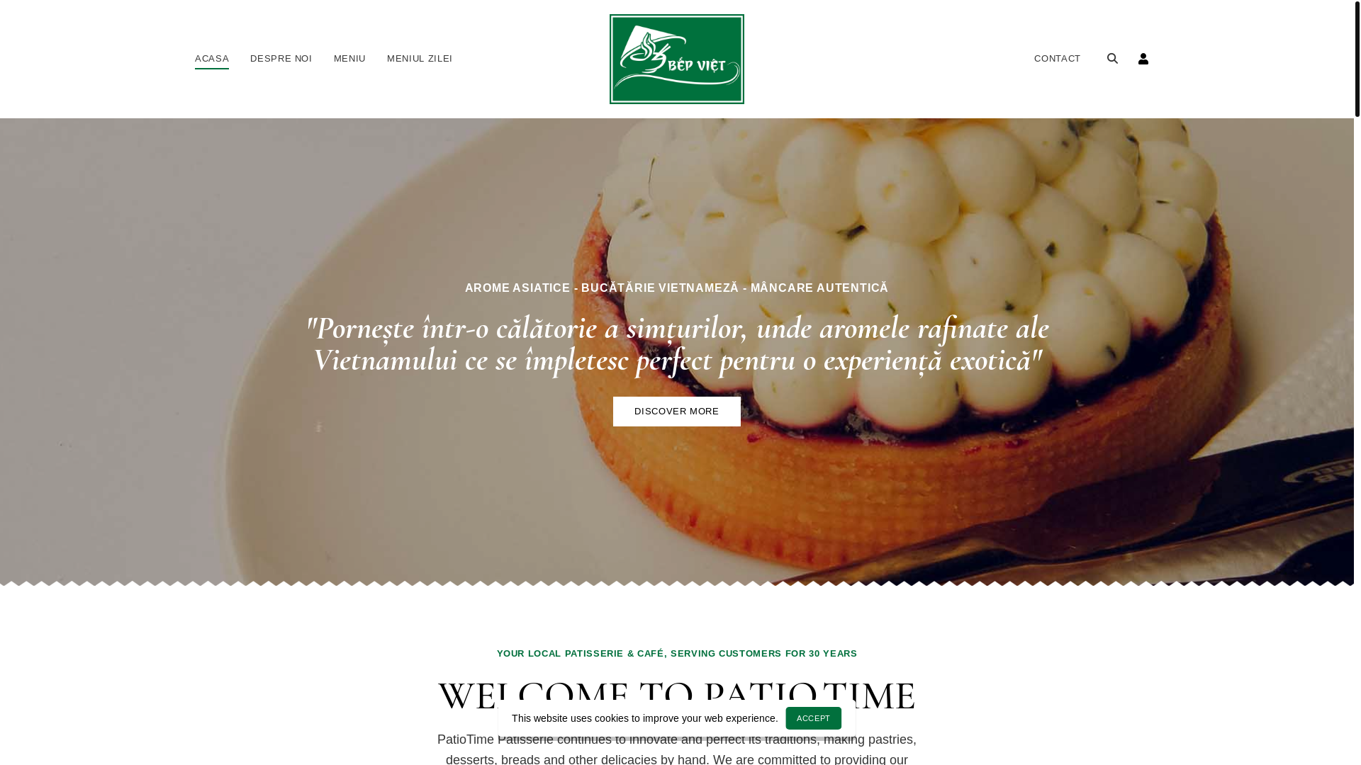 website screenshot of https://bep-viet.ro/