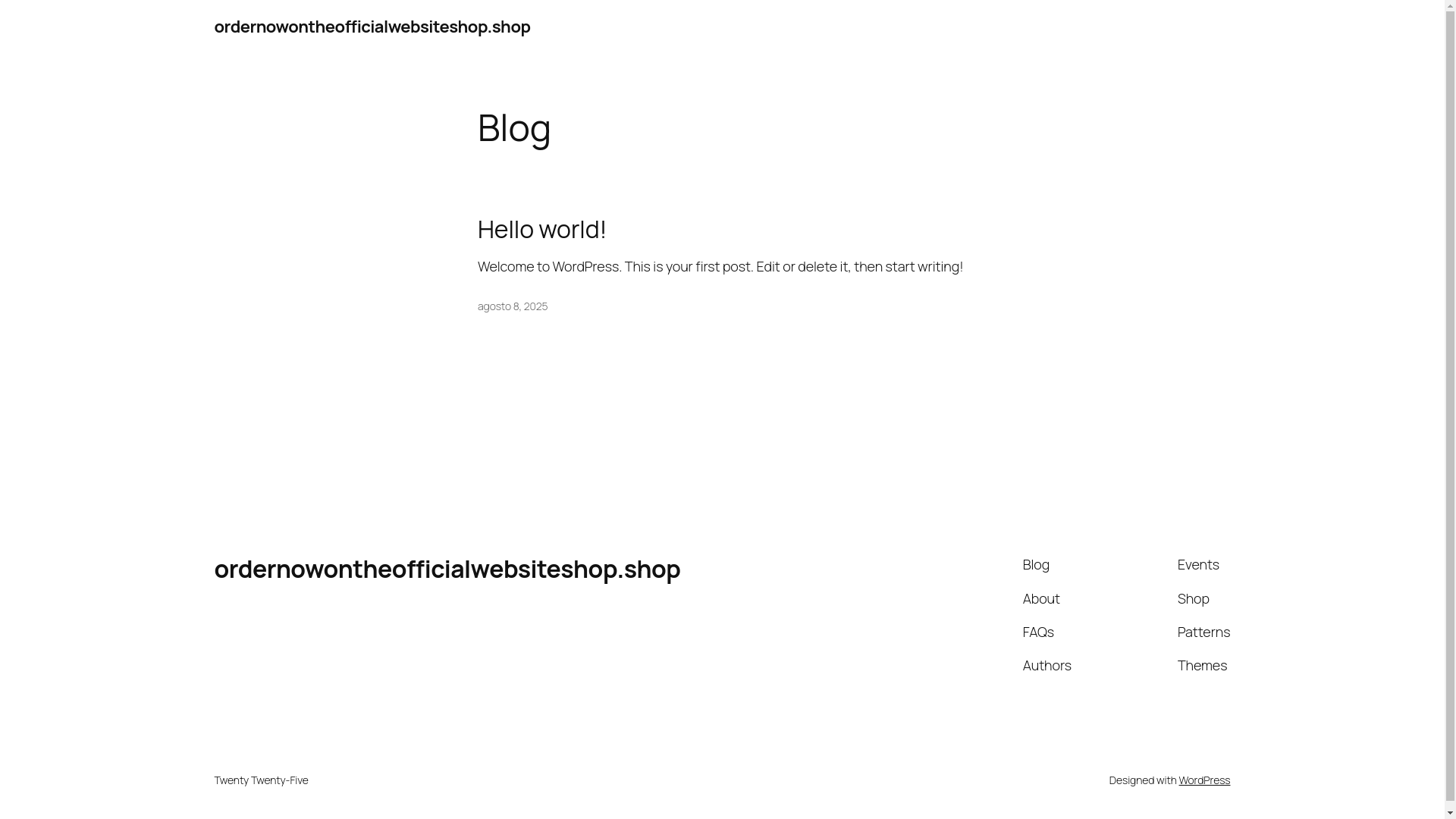website screenshot of https://ordernowontheofficialwebsiteshop.shop/