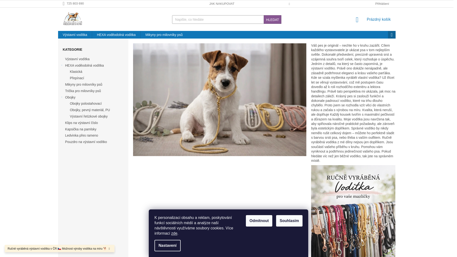 website screenshot of https://vystavni-voditka.cz