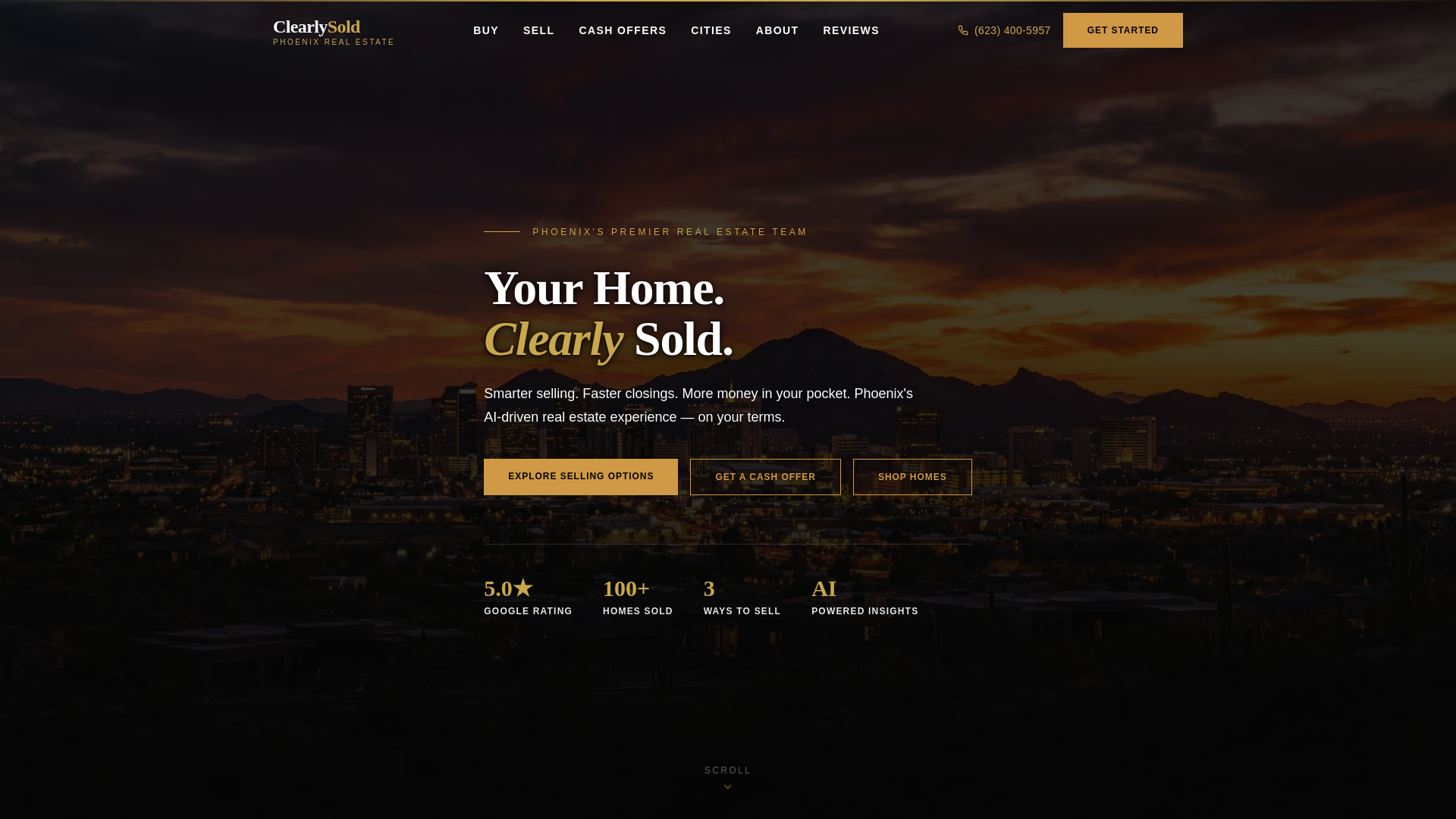 website screenshot of https://clearsold.vip/