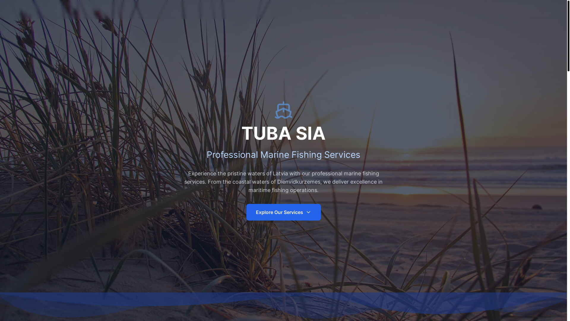 website screenshot of https://tubamarine.com/