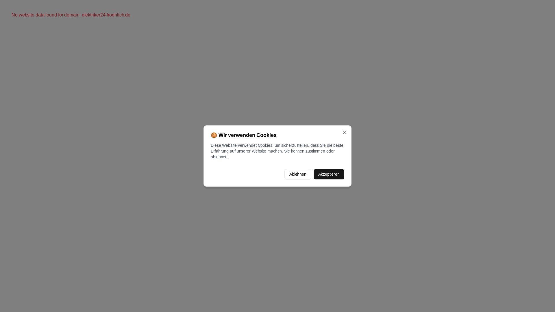 website screenshot of https://elektriker24-froehlich.de/