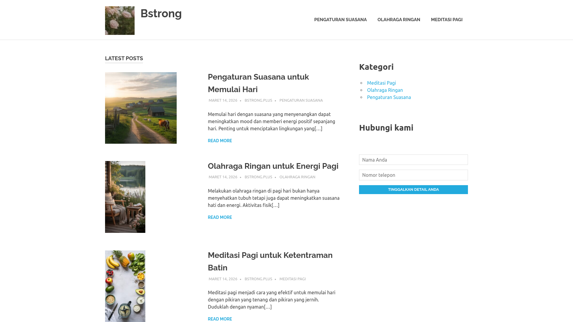 website screenshot of https://bstrong.plus