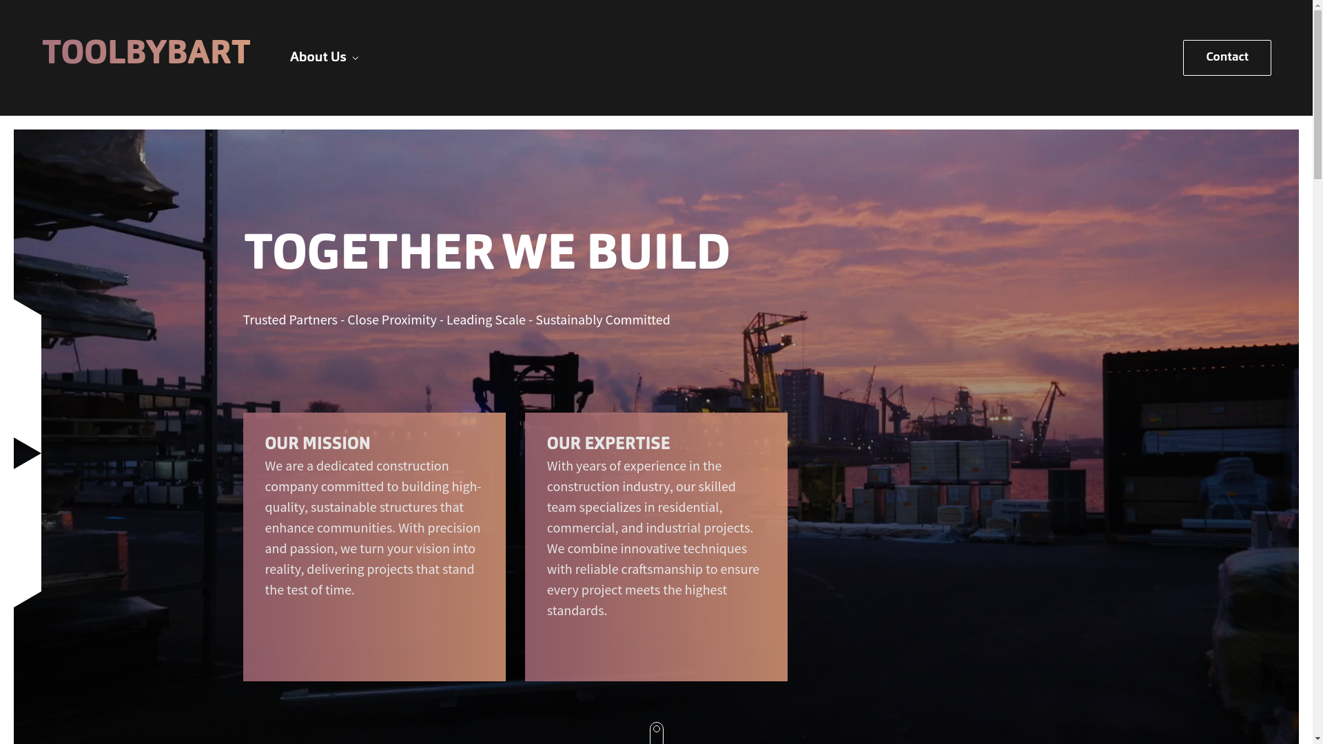 website screenshot of https://toolbybart.com/