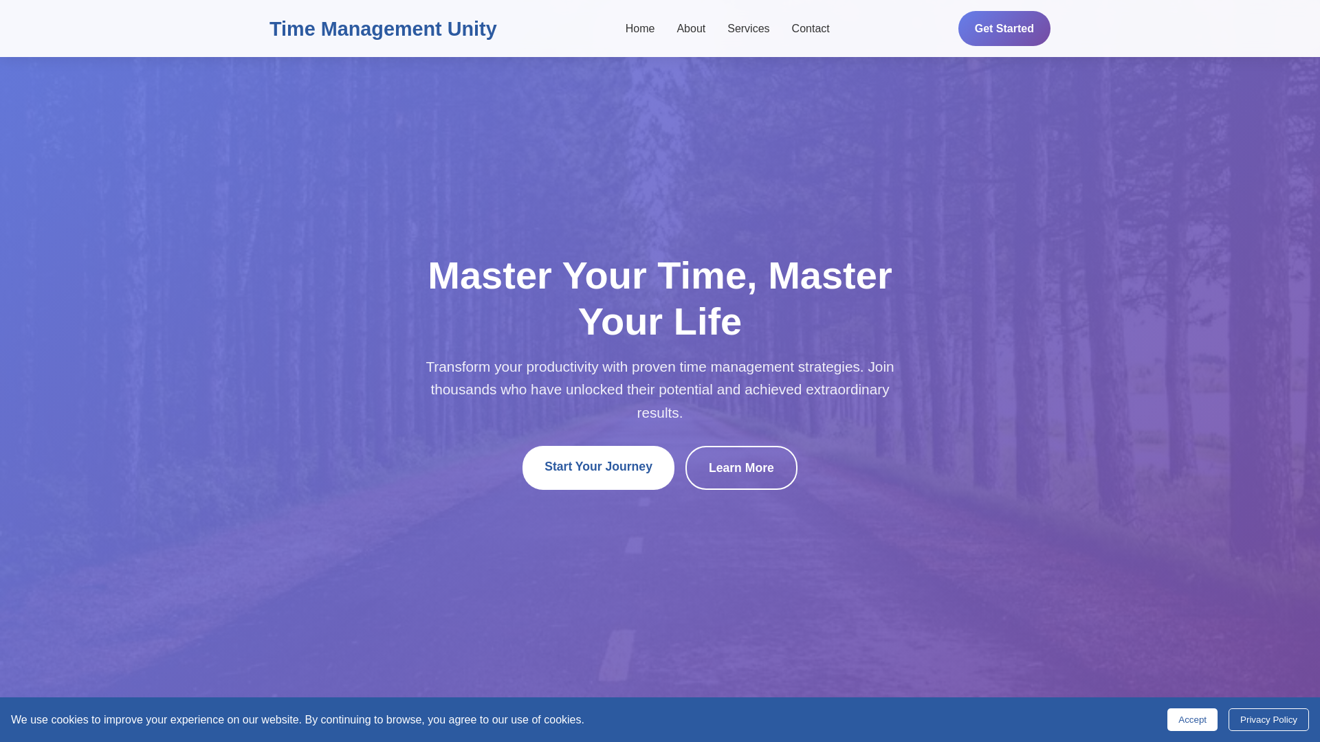 website screenshot of https://timemanagementunity.shop/
