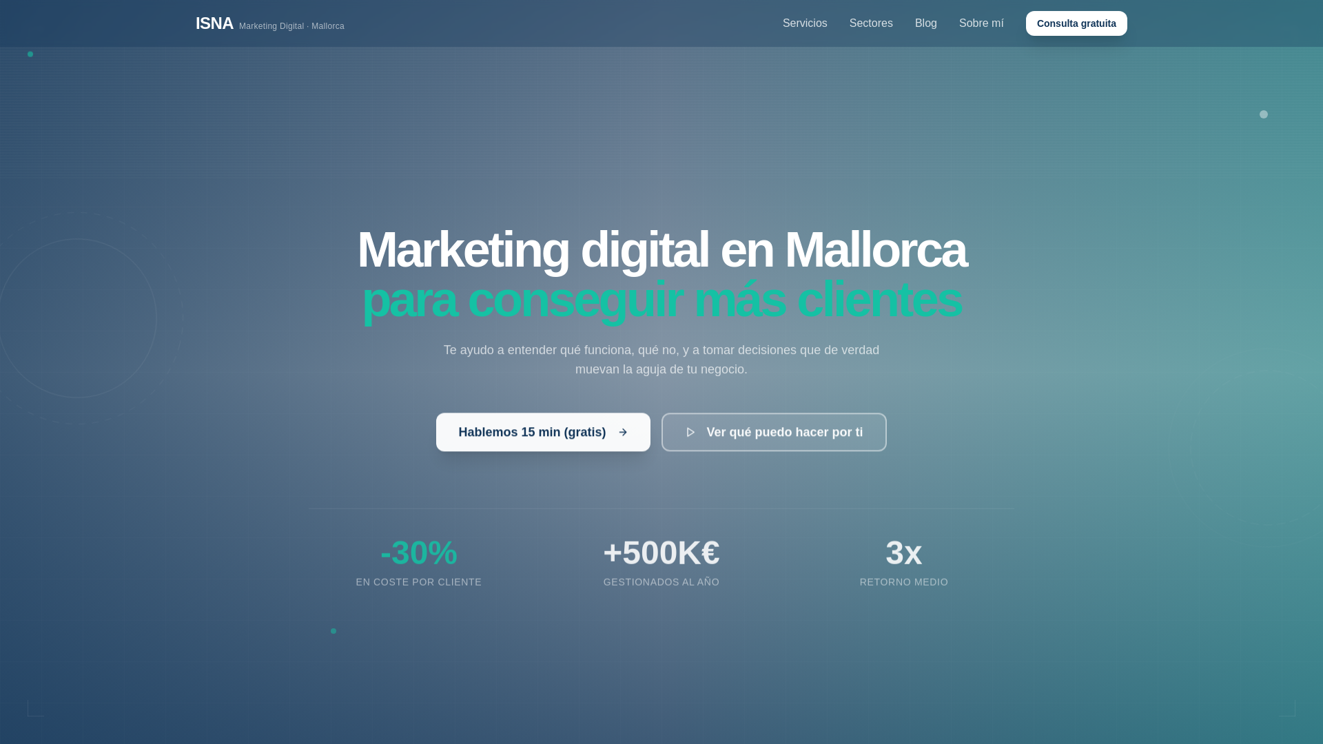 website screenshot of https://isna-marketing.com/