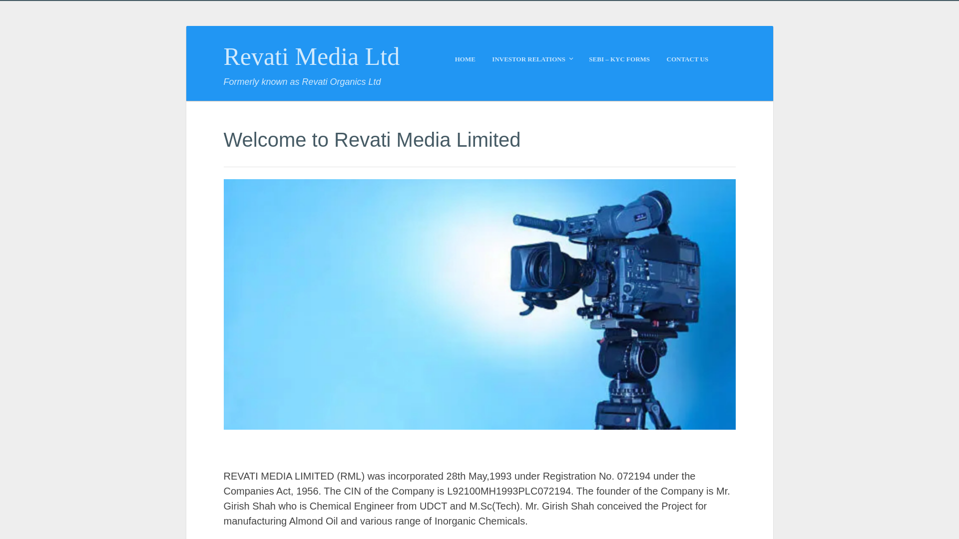 website screenshot of https://revatimedia.pages.dev/