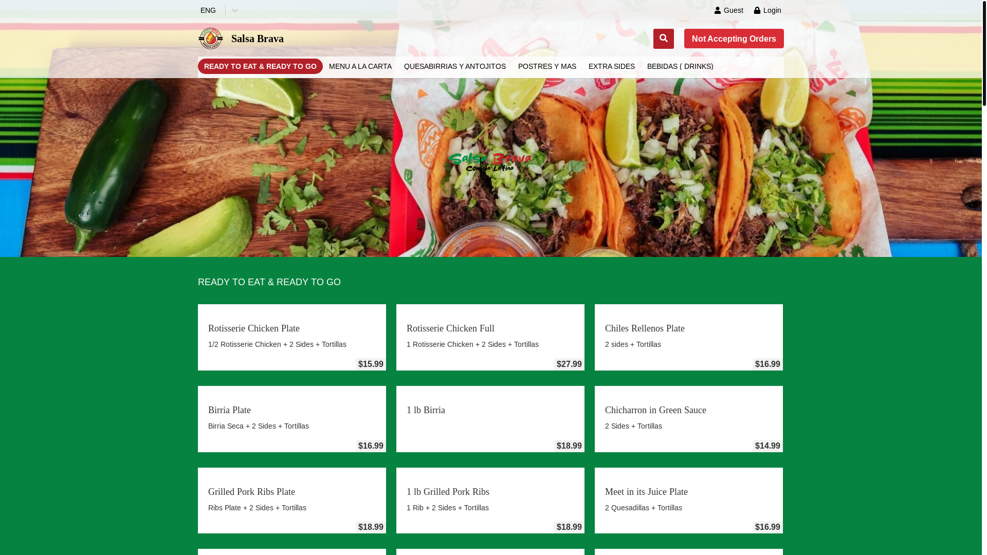 website screenshot of https://salsabravanc.com/