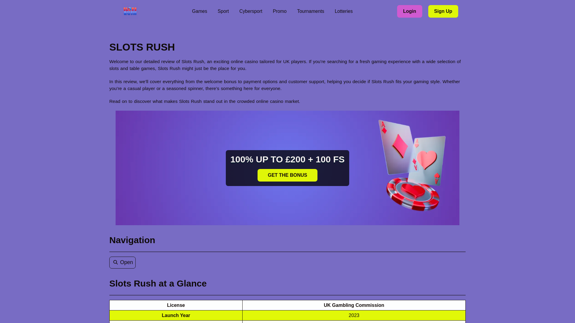 website screenshot of https://slotsrushlogin-org.pages.dev/