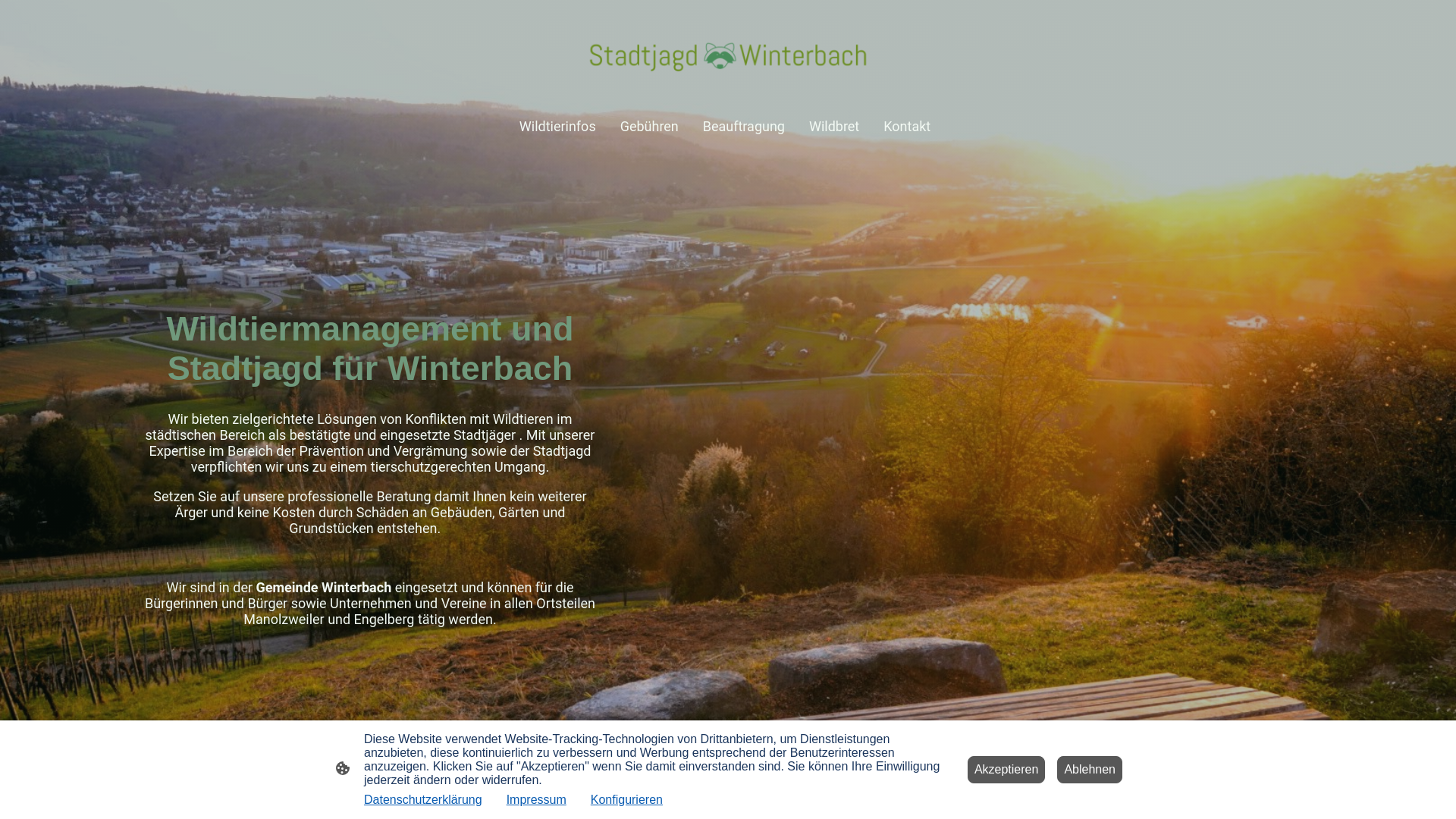 website screenshot of https://stadtjagd-winterbach.de/
