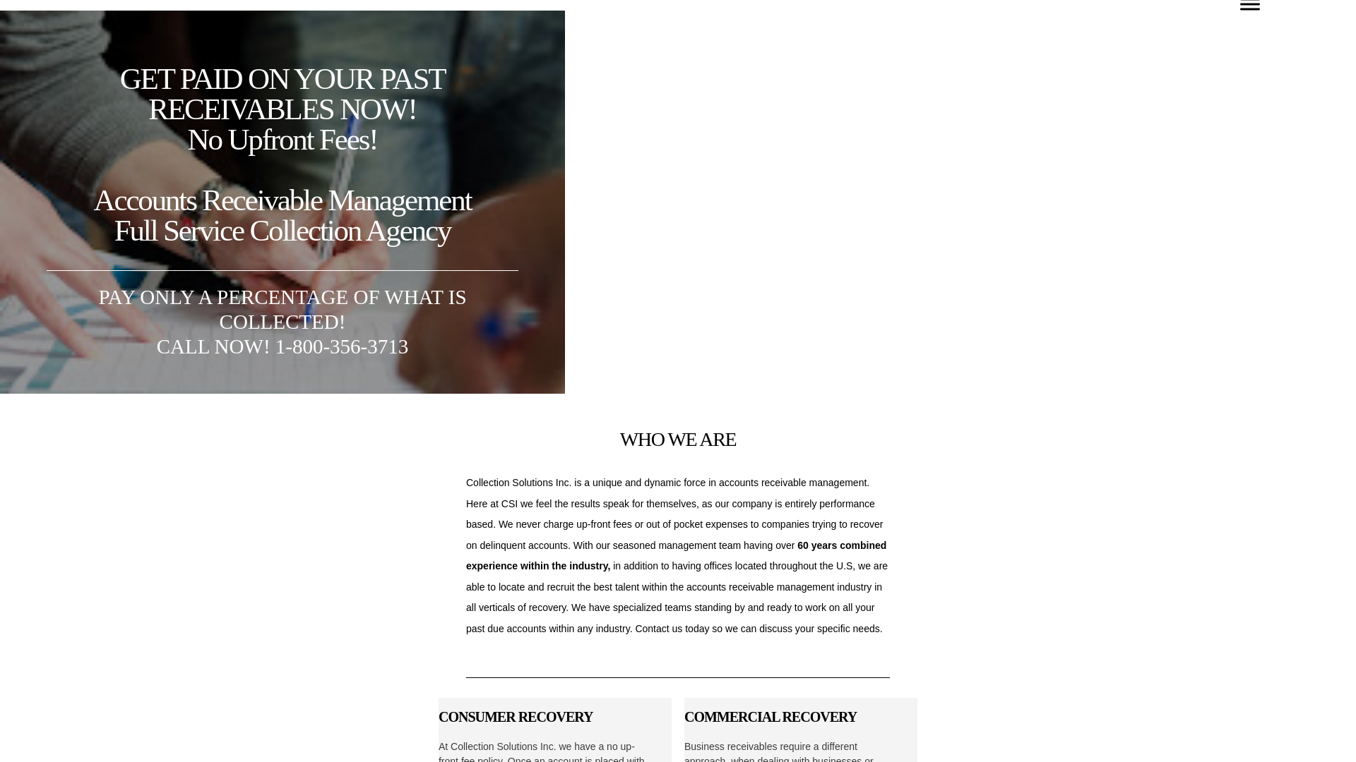 website screenshot of https://collectionsolution-net.pages.dev/