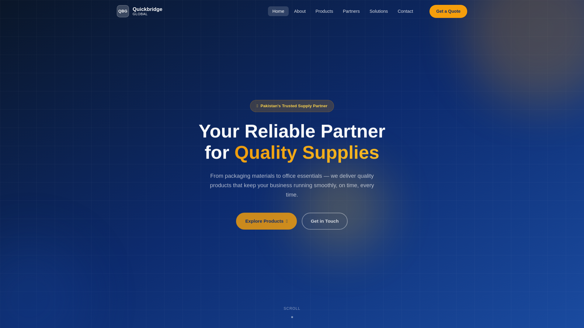 website screenshot of https://quickbridgeglobal.com/