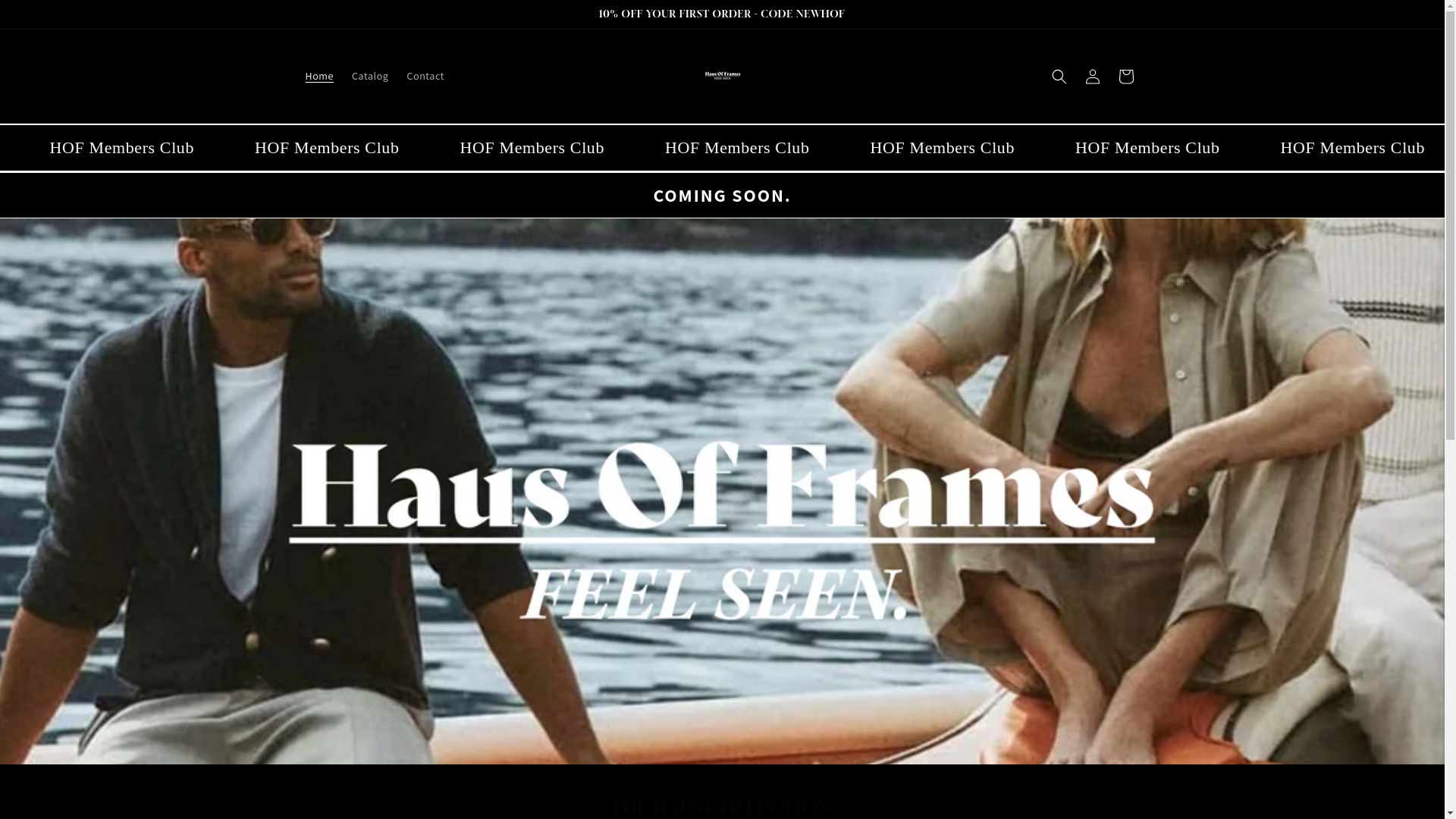 website screenshot of https://hausofframes.co/