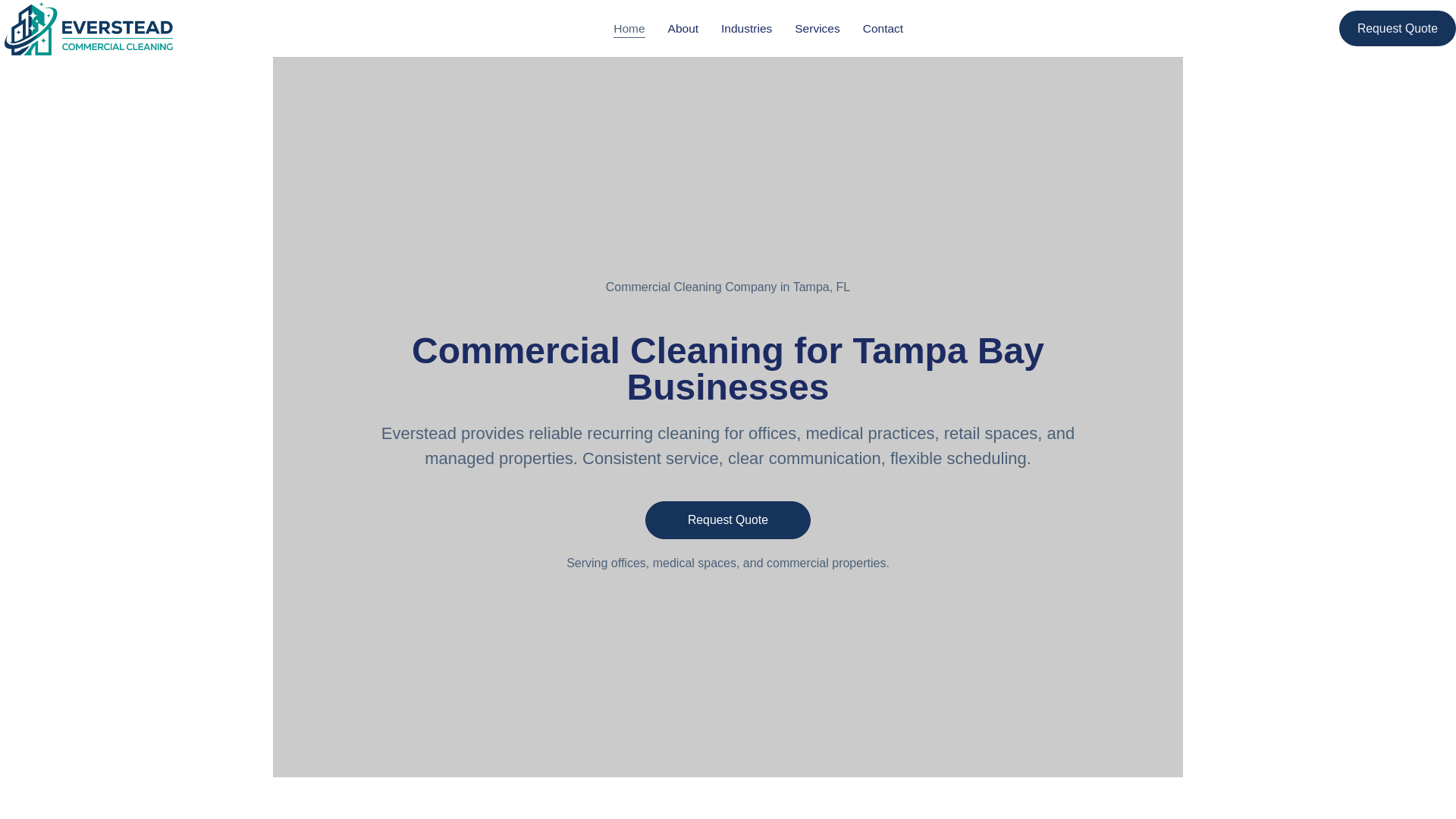 website screenshot of https://eversteadcleaningservices.com/
