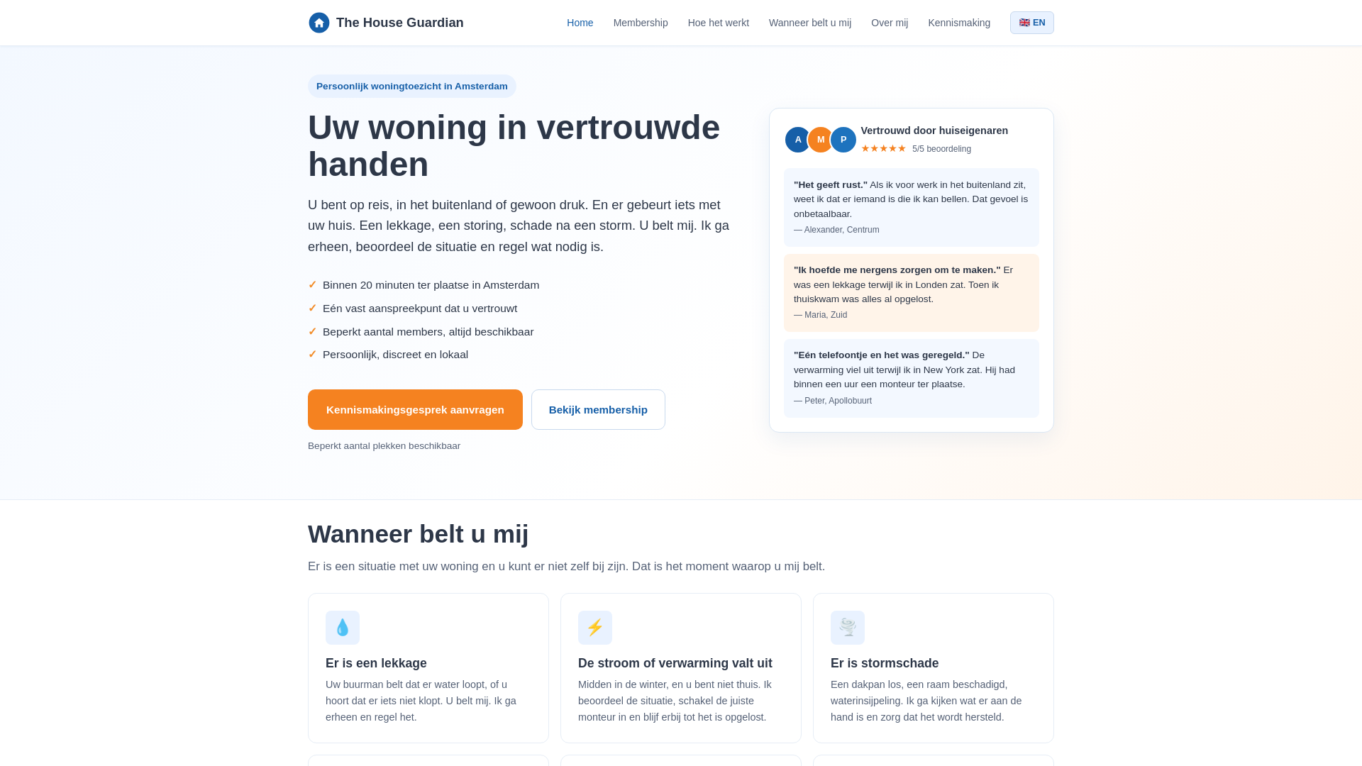 website screenshot of https://houseguardian.nl/