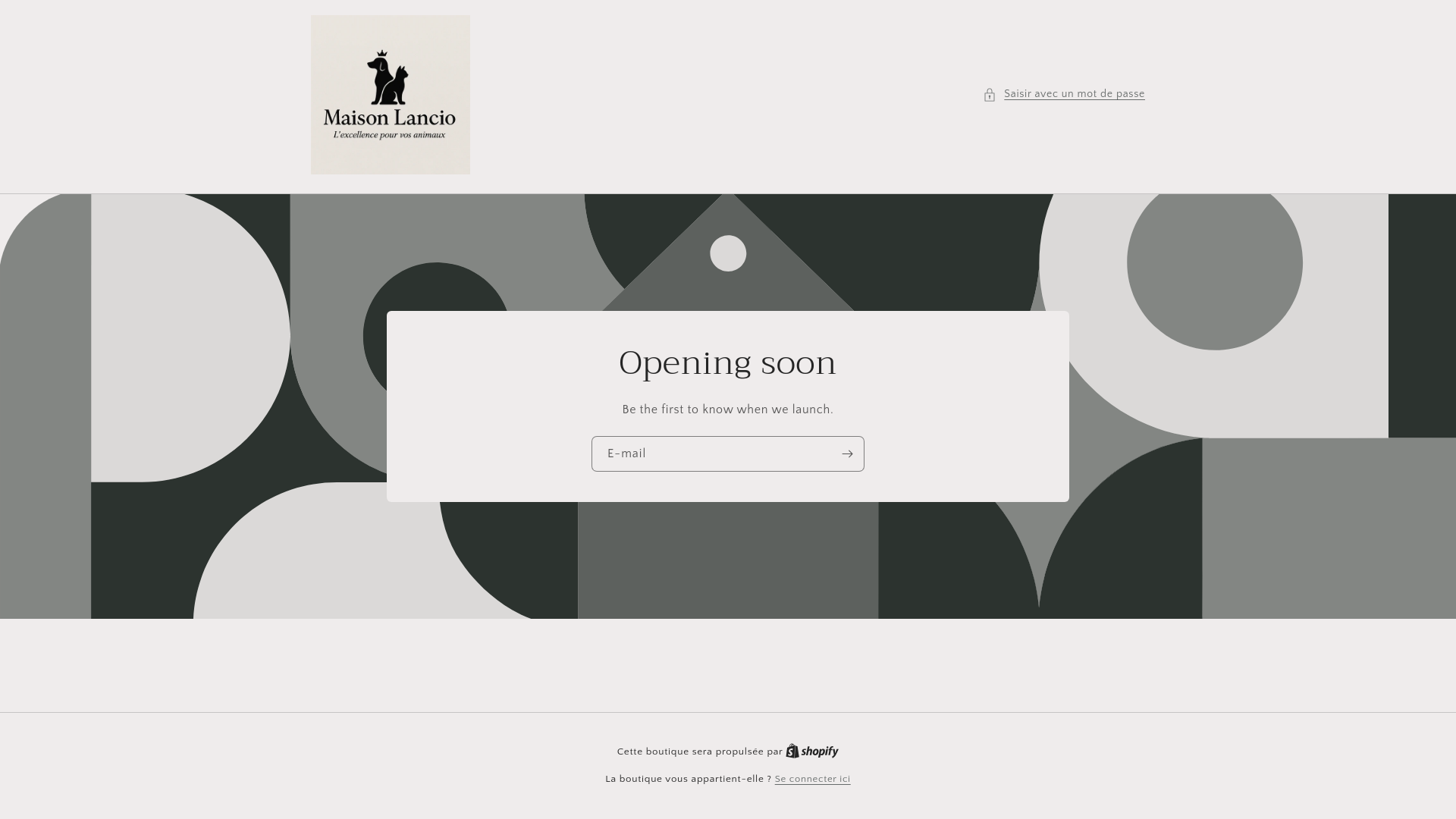website screenshot of https://maisonlancio.com/