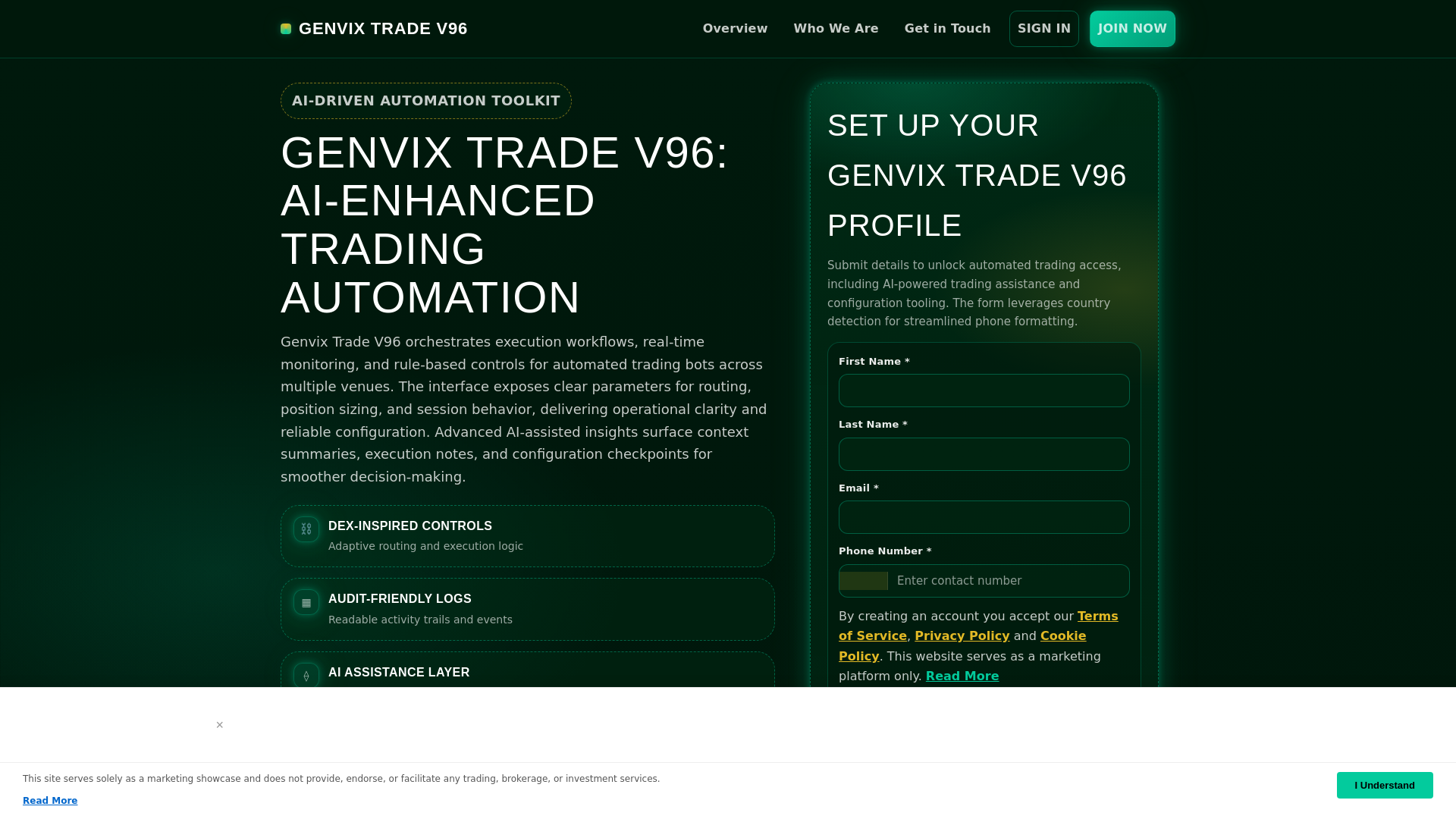website screenshot of https://genvixtrade-v96-pro.pages.dev/