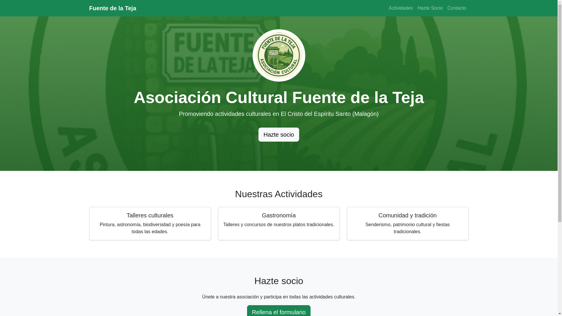 website screenshot of https://fuentedelateja.org/