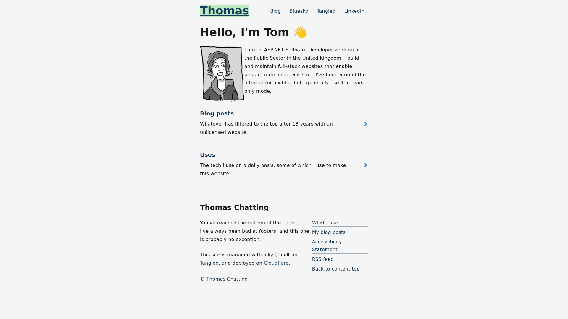 website screenshot of https://thomaschatting.pages.dev/