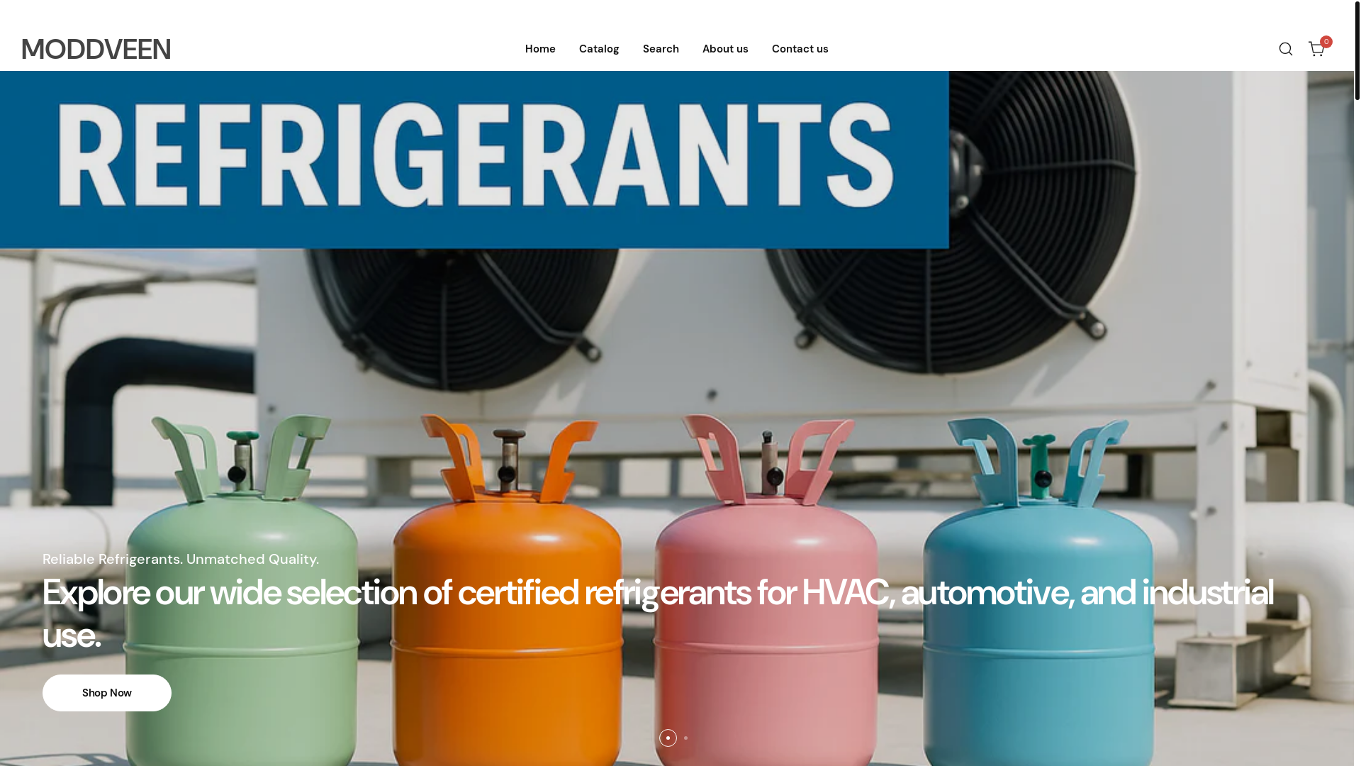 website screenshot of https://modveen.com/