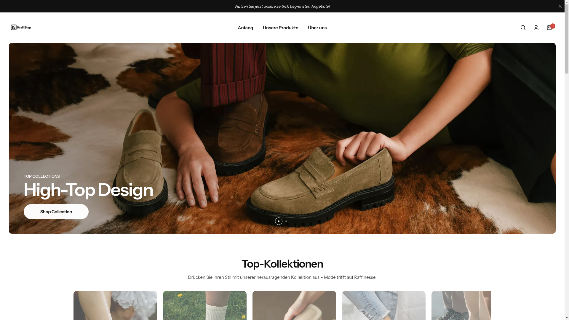 website screenshot of https://kraftstep-handel.store/