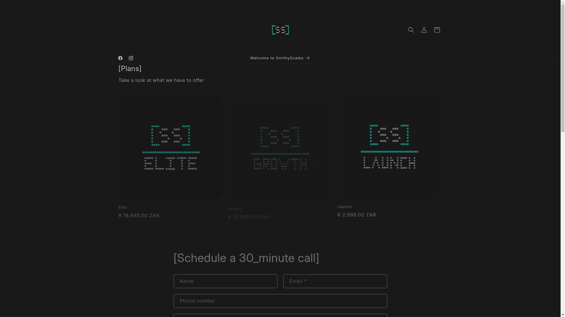 website screenshot of https://smithyscales.store/