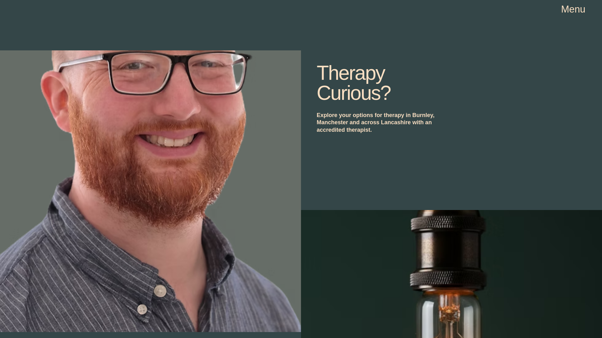 website screenshot of https://lightbulbpsychotherapies.co.uk