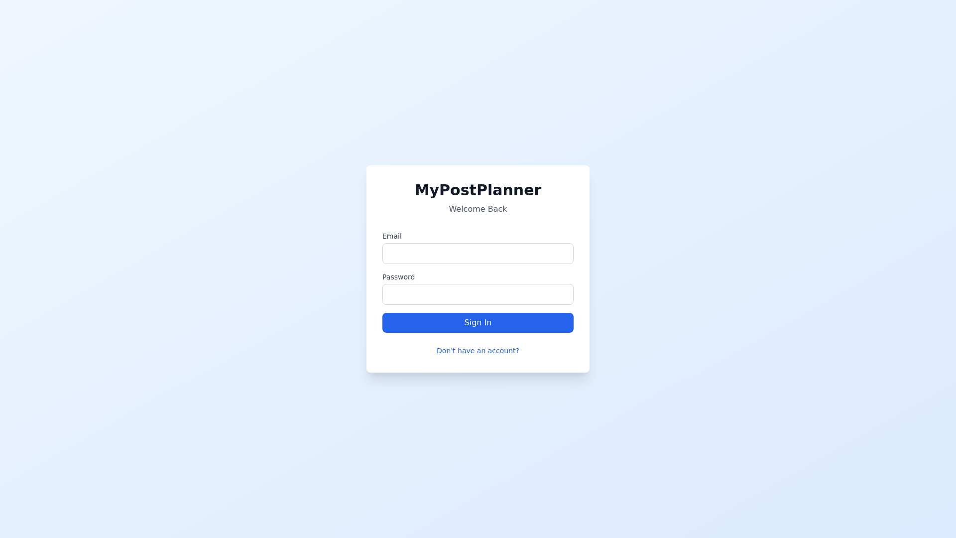 website screenshot of https://mypostplanner.site