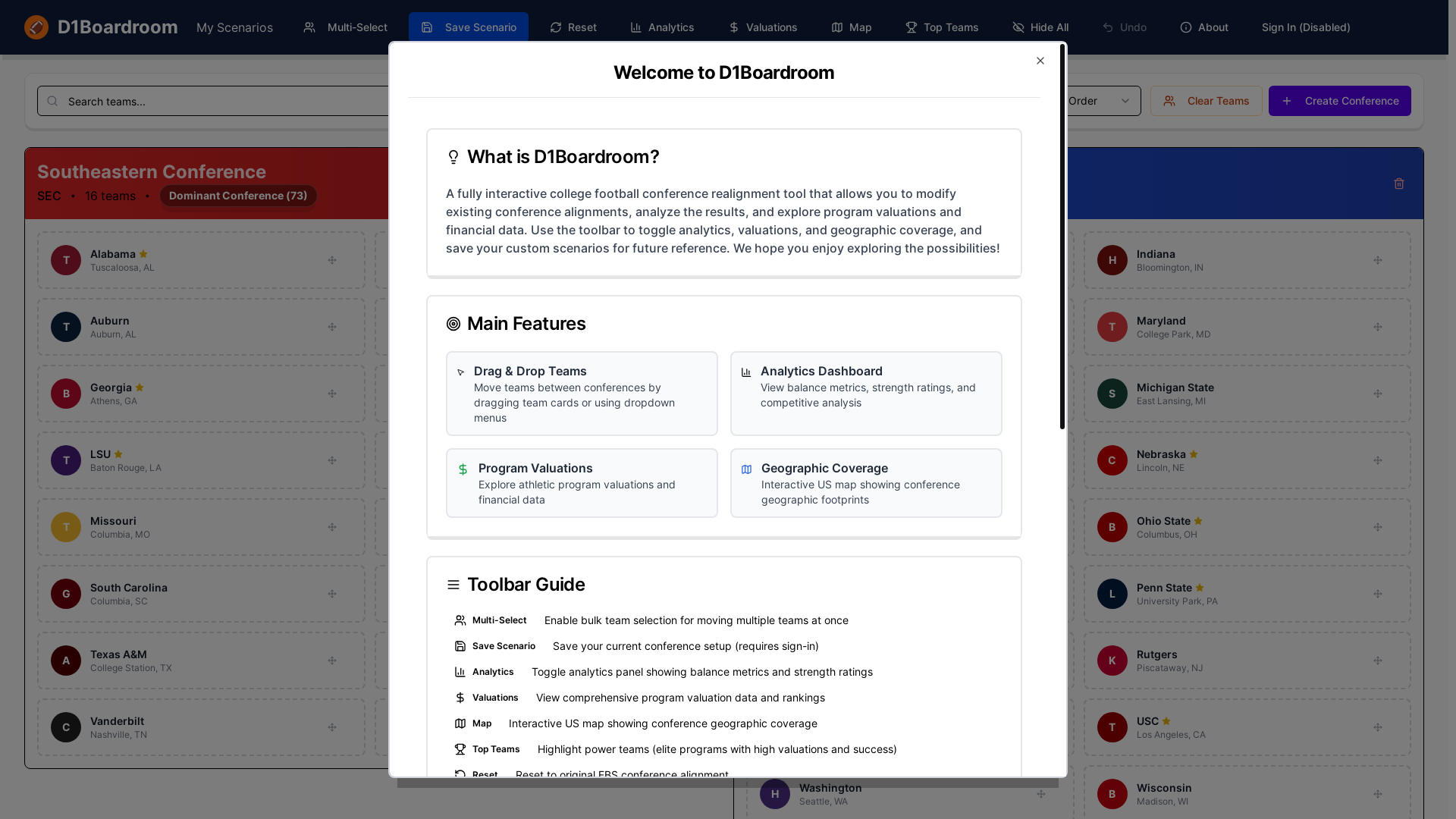 website screenshot of https://d1boardroom.com/