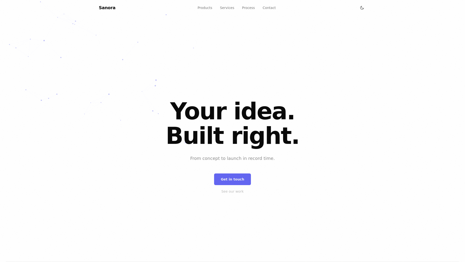 website screenshot of https://sanoratech.in
