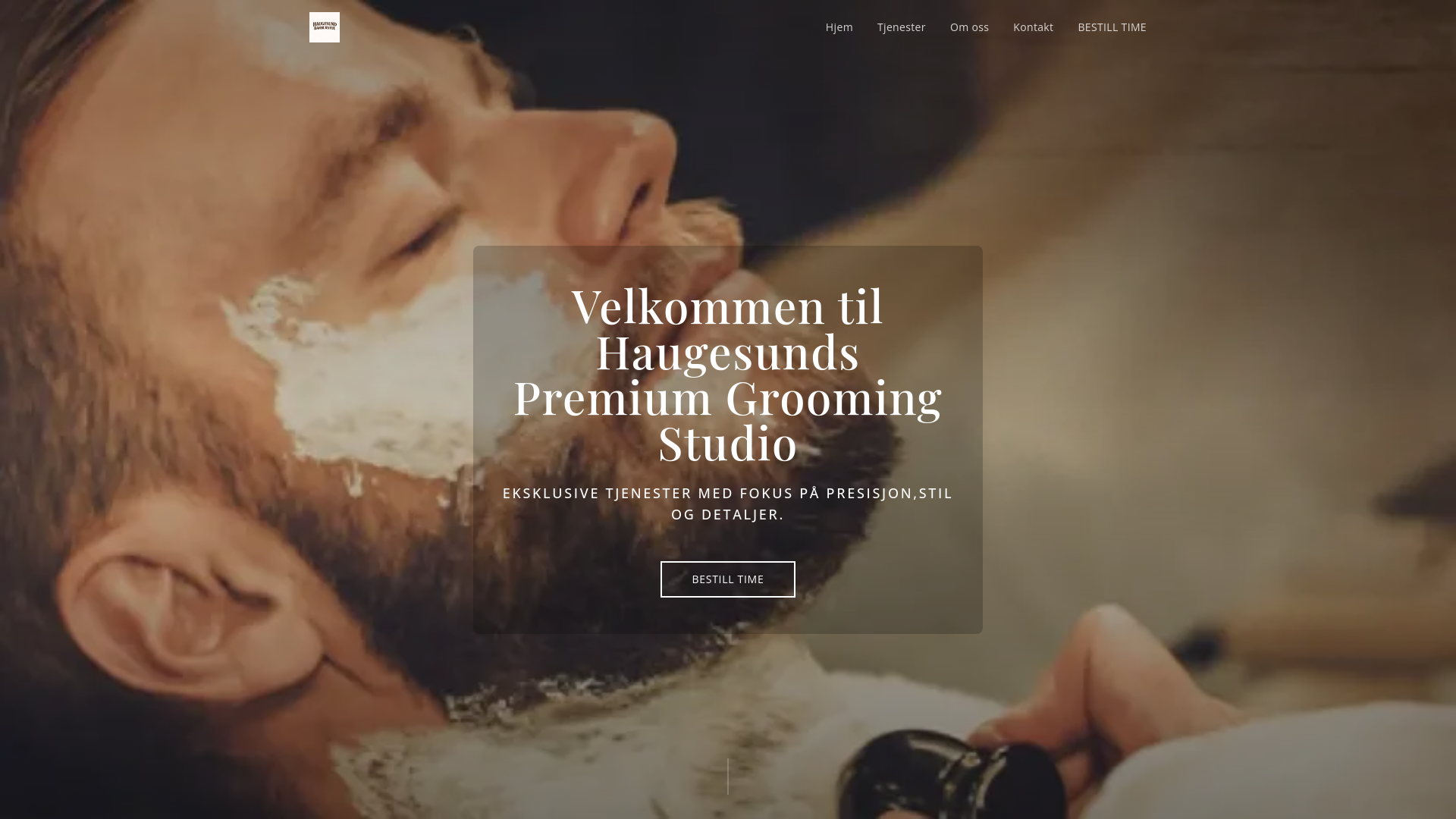 website screenshot of https://haugesundbarberstue.no