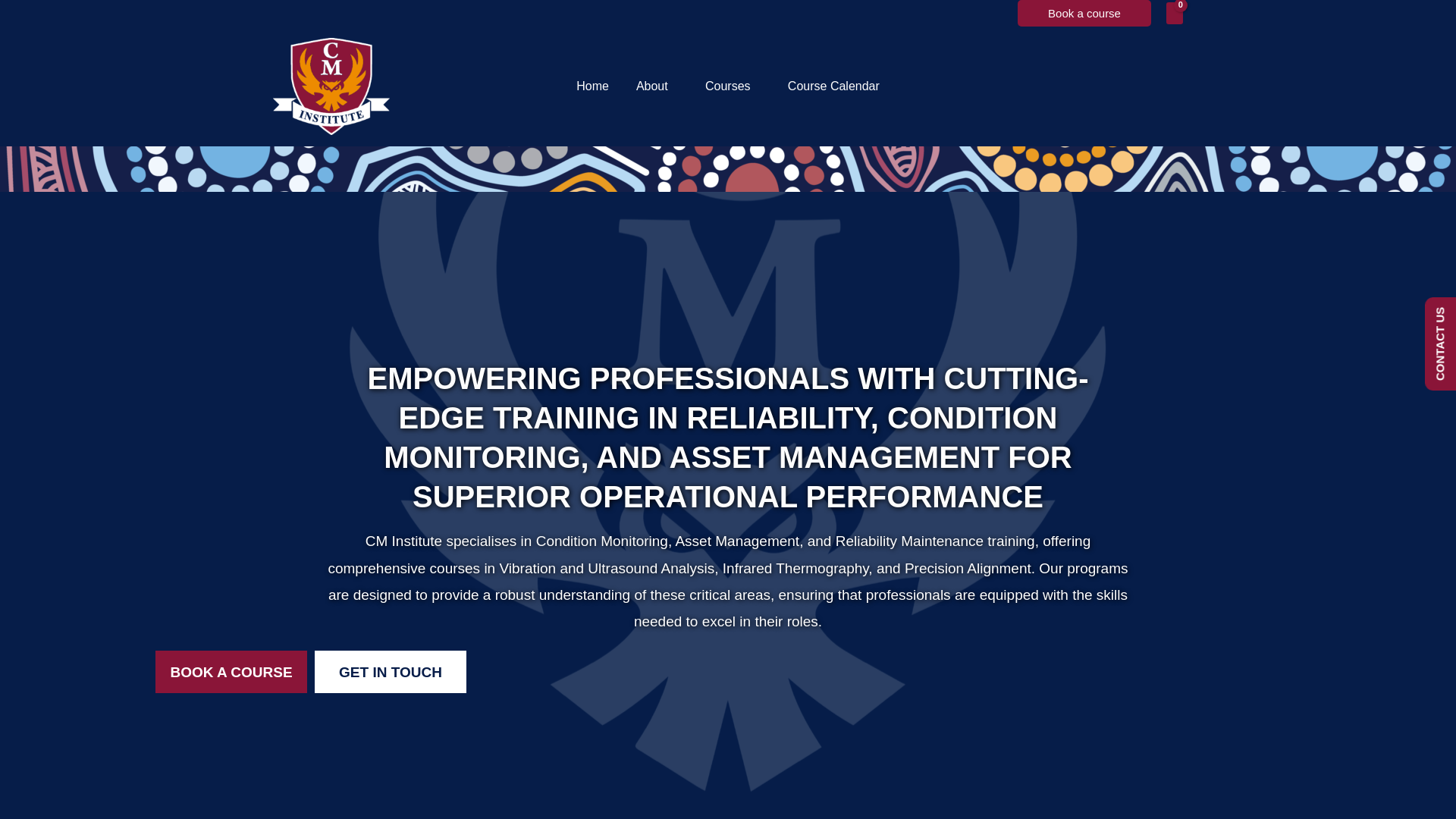 website screenshot of https://cm-institute.au