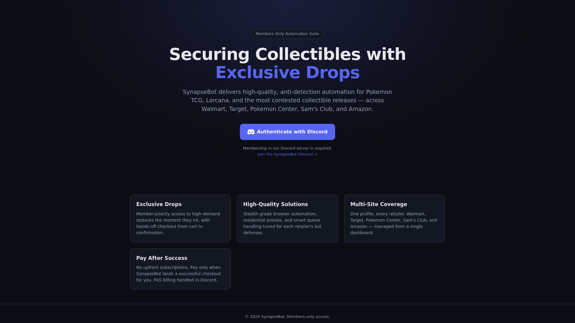 website screenshot of https://synapseaco.io/