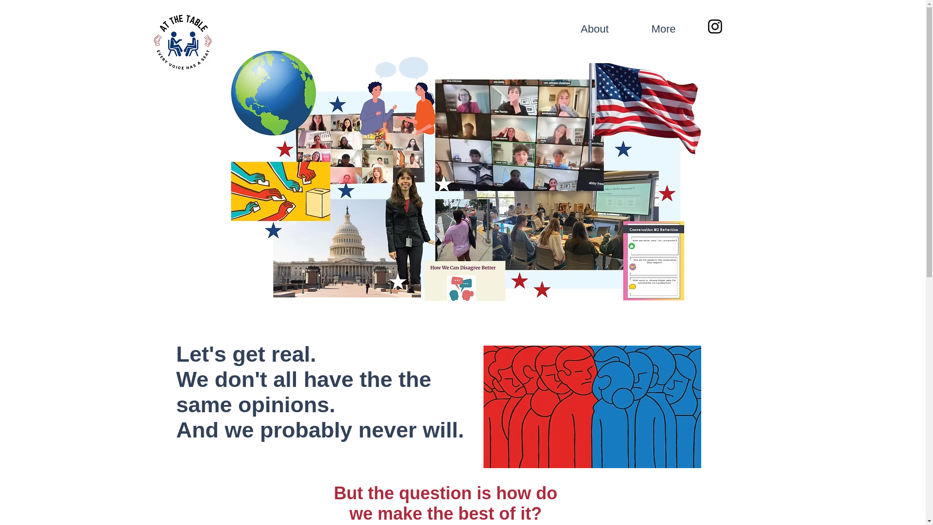 website screenshot of https://atthetableglobal.org/