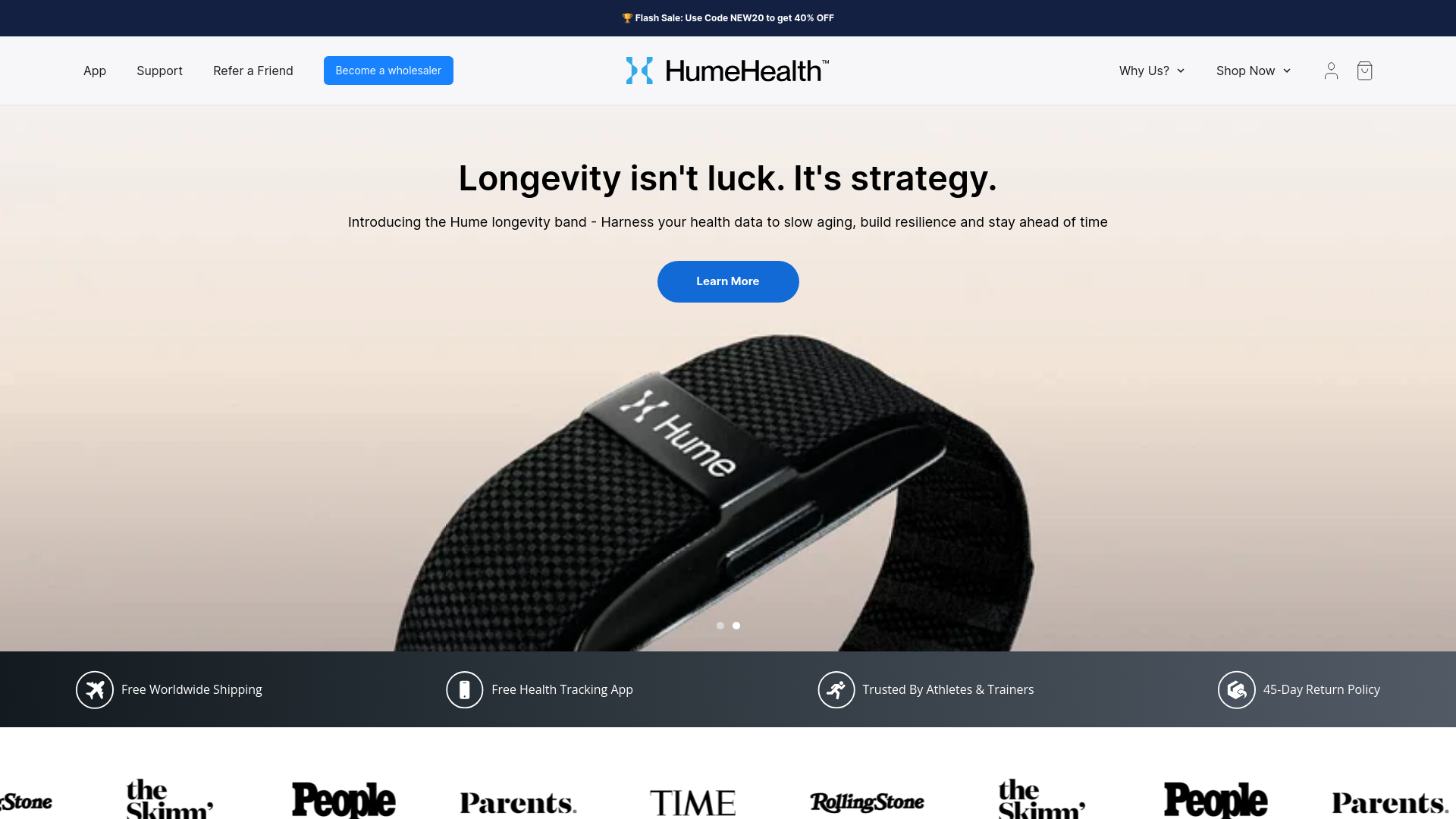 website screenshot of https://humebodyhealth.com/