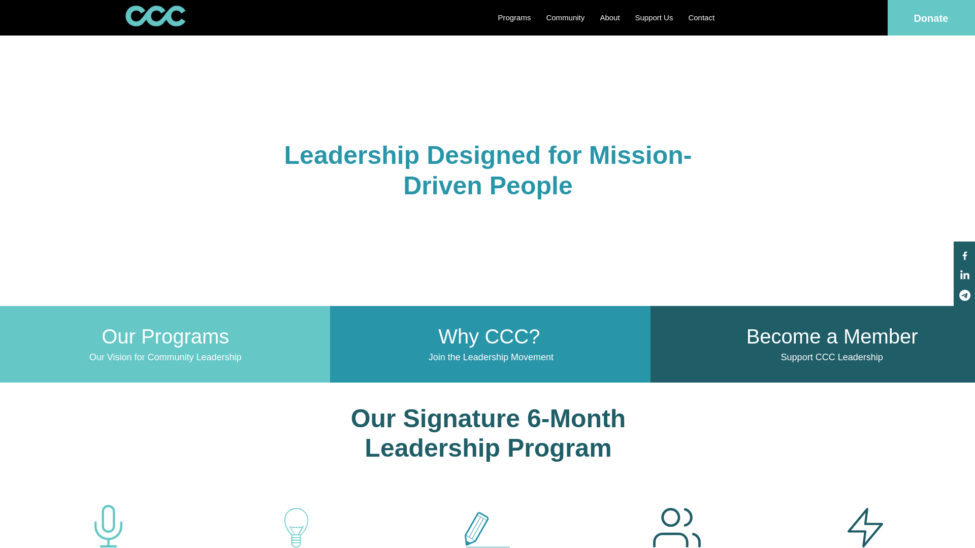 website screenshot of https://cccleadershipconnect.org/