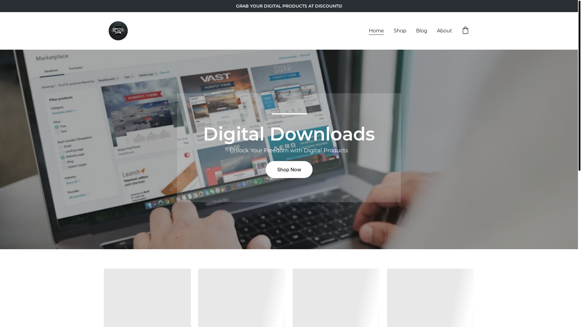website screenshot of https://digitalblackops.net/
