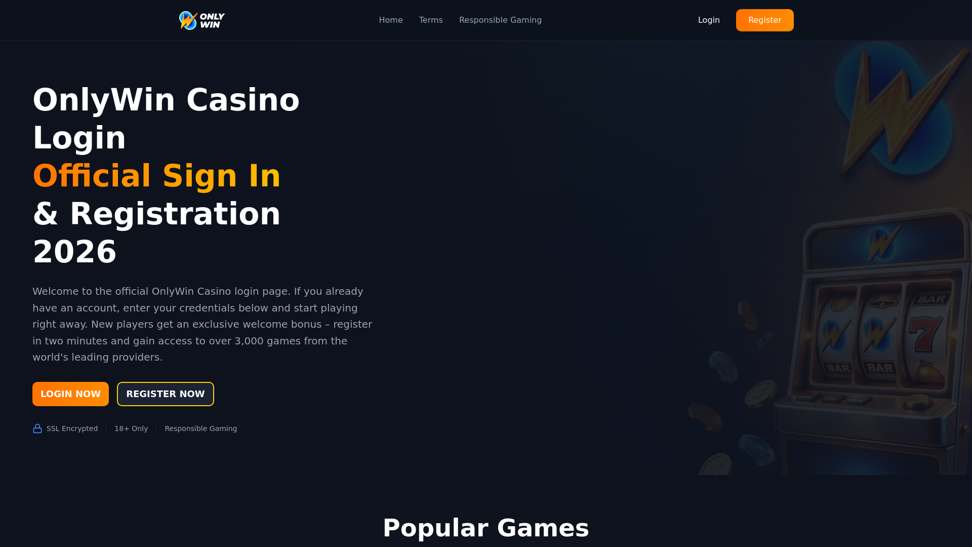 website screenshot of https://onlywin-casino3.pages.dev/