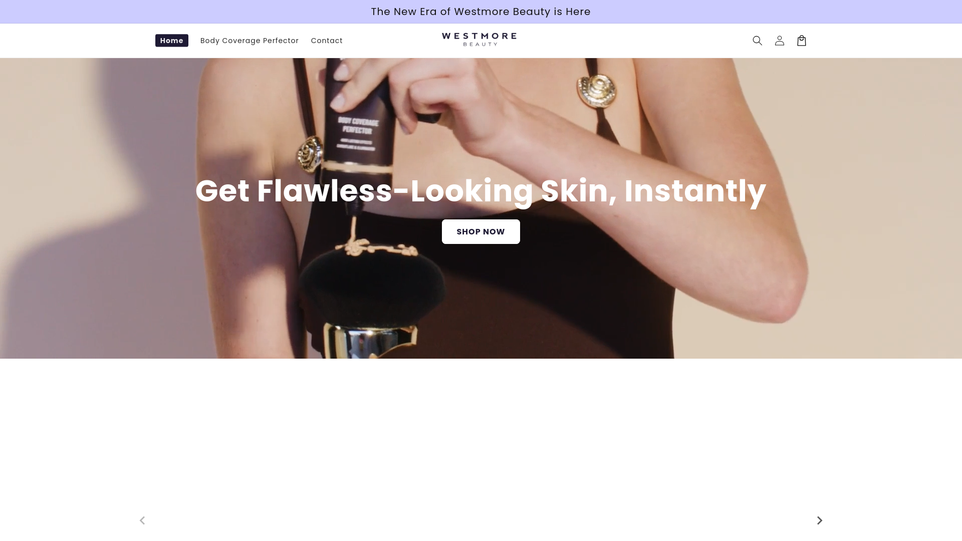 website screenshot of https://westmorebeauty-bodycoverageperfector.shop/
