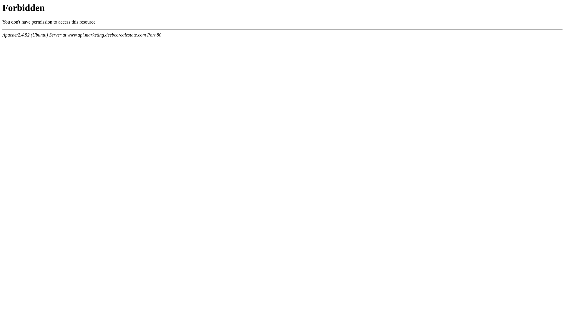 website screenshot of https://www.api.marketing.deebcorealestate.com