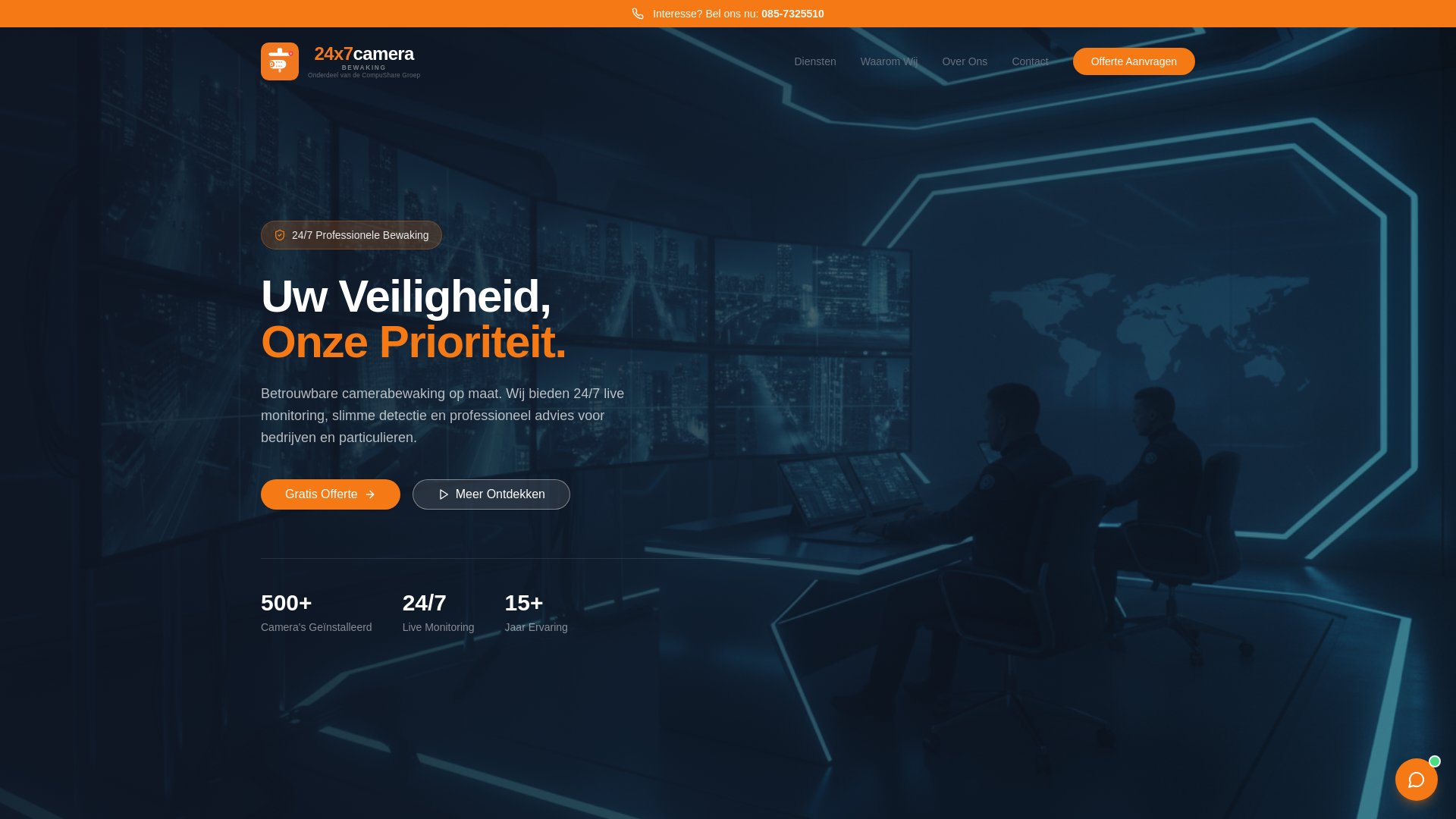 website screenshot of https://24x7camerabewaking.nl/