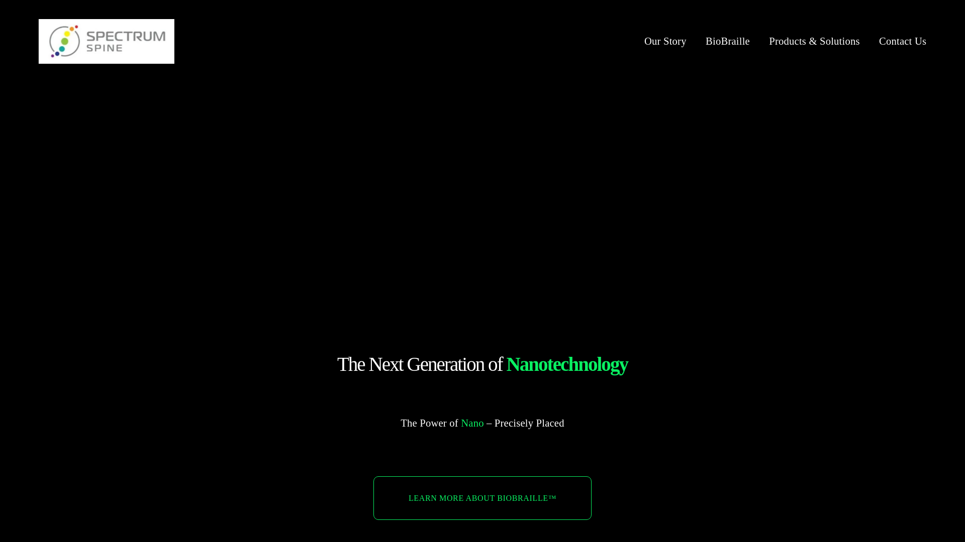 website screenshot of https://spectrumorthospine.com