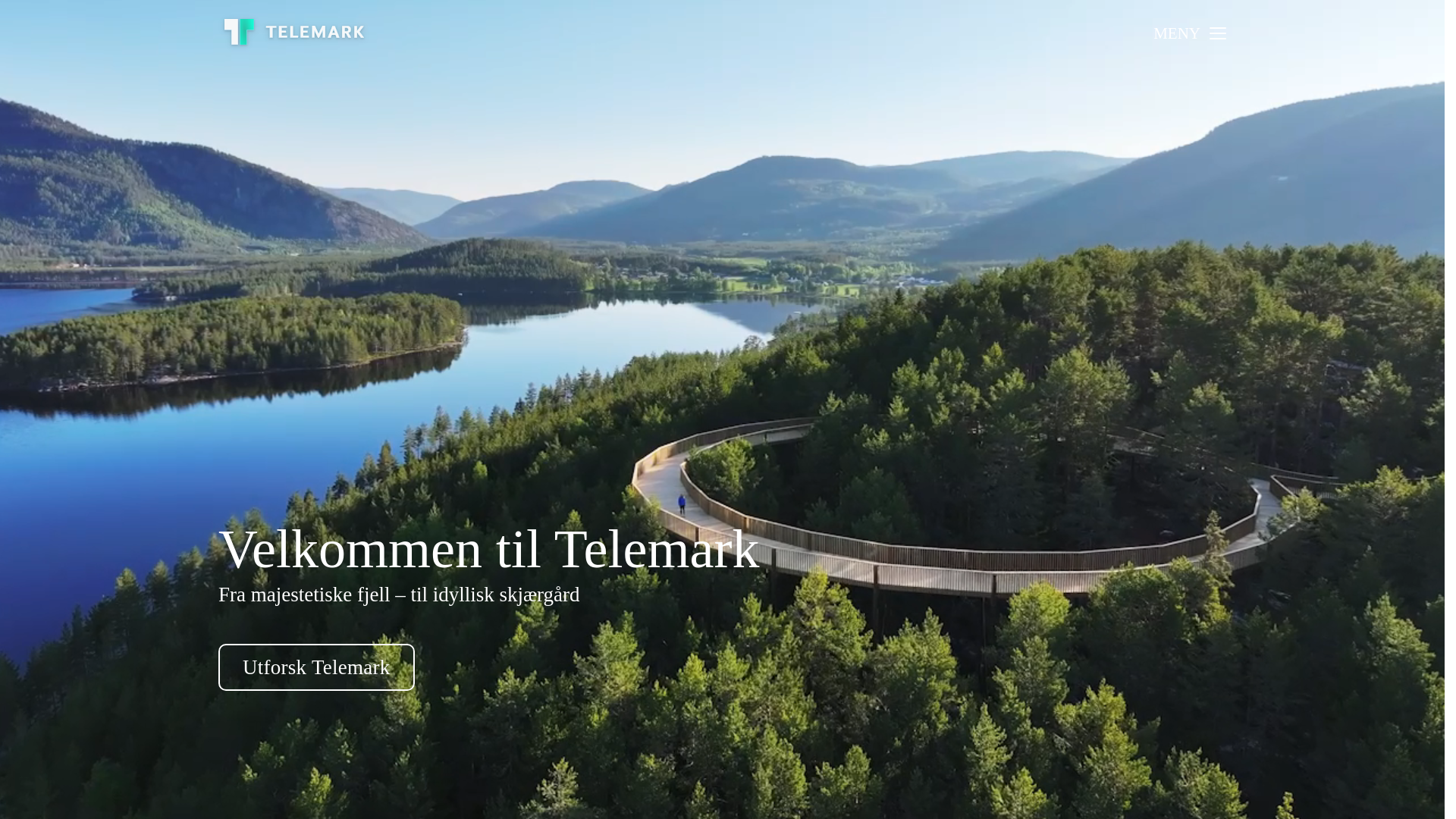 website screenshot of https://visittelemark.no