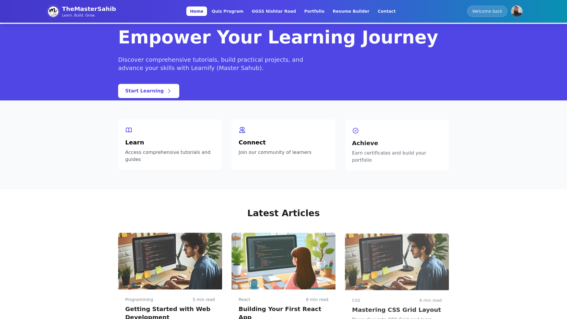 website screenshot of https://themastersahib.com/
