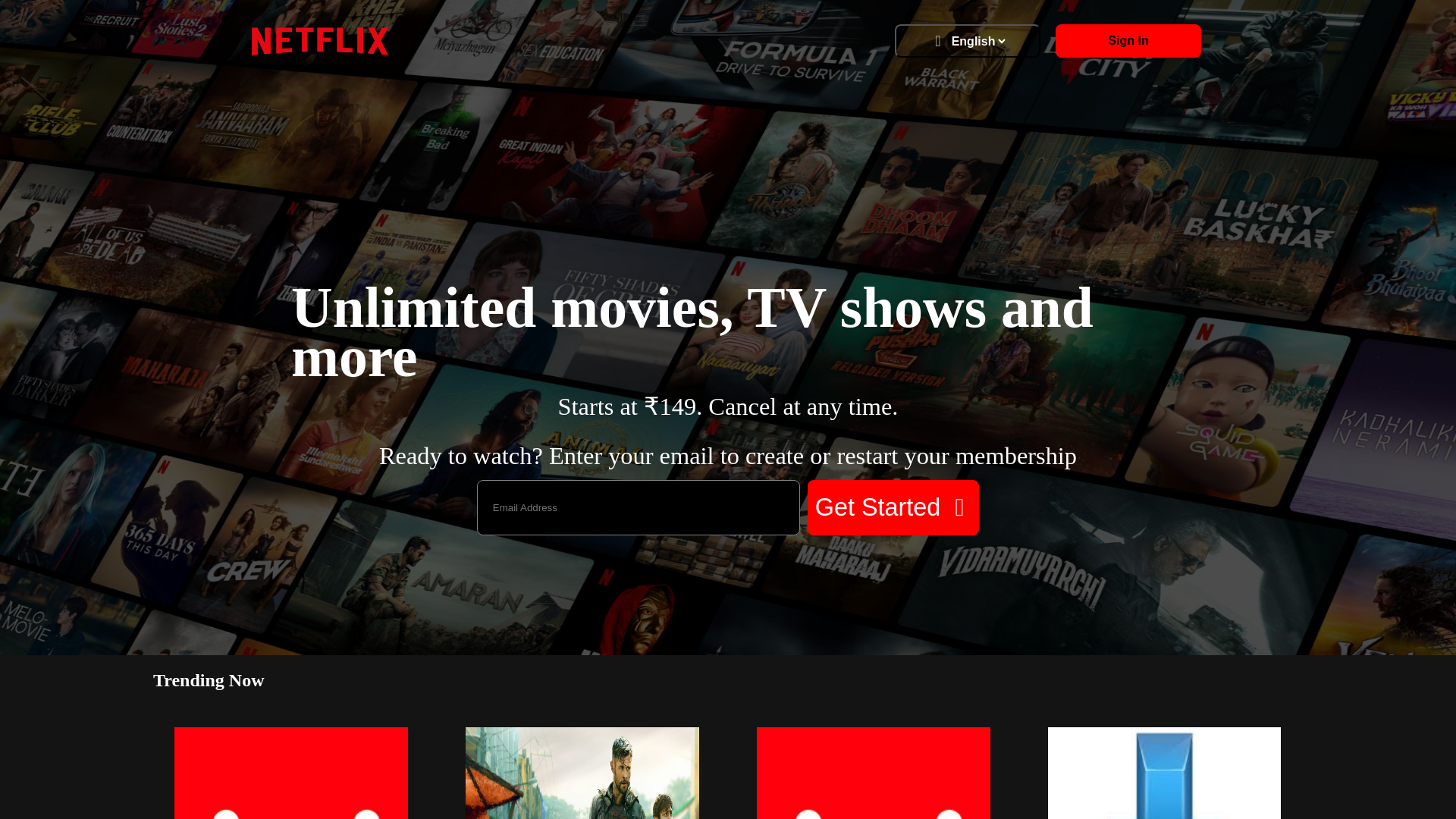 website screenshot of https://netflix-clone-six-black.vercel.app