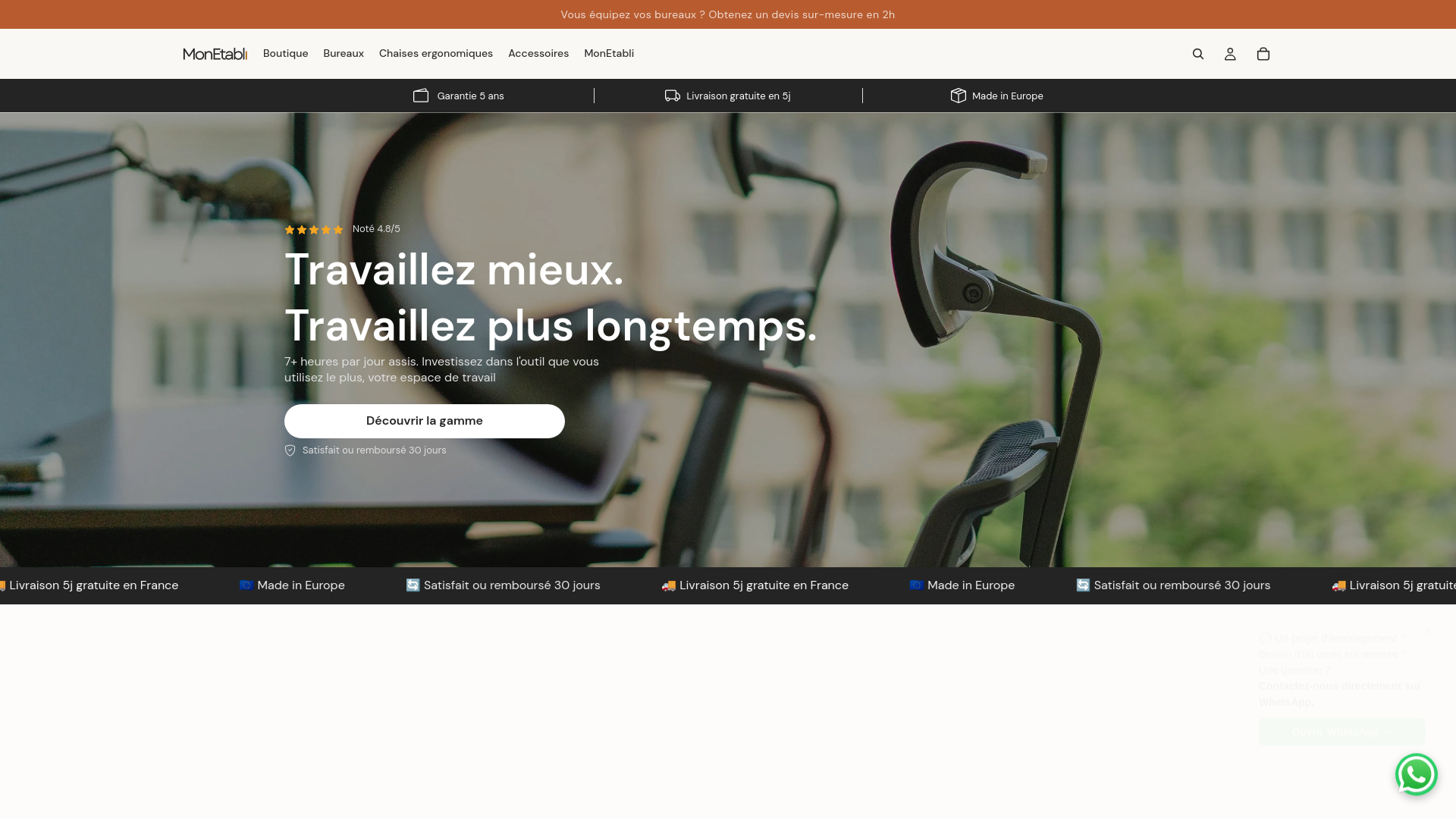 website screenshot of https://mon-etabli.fr/