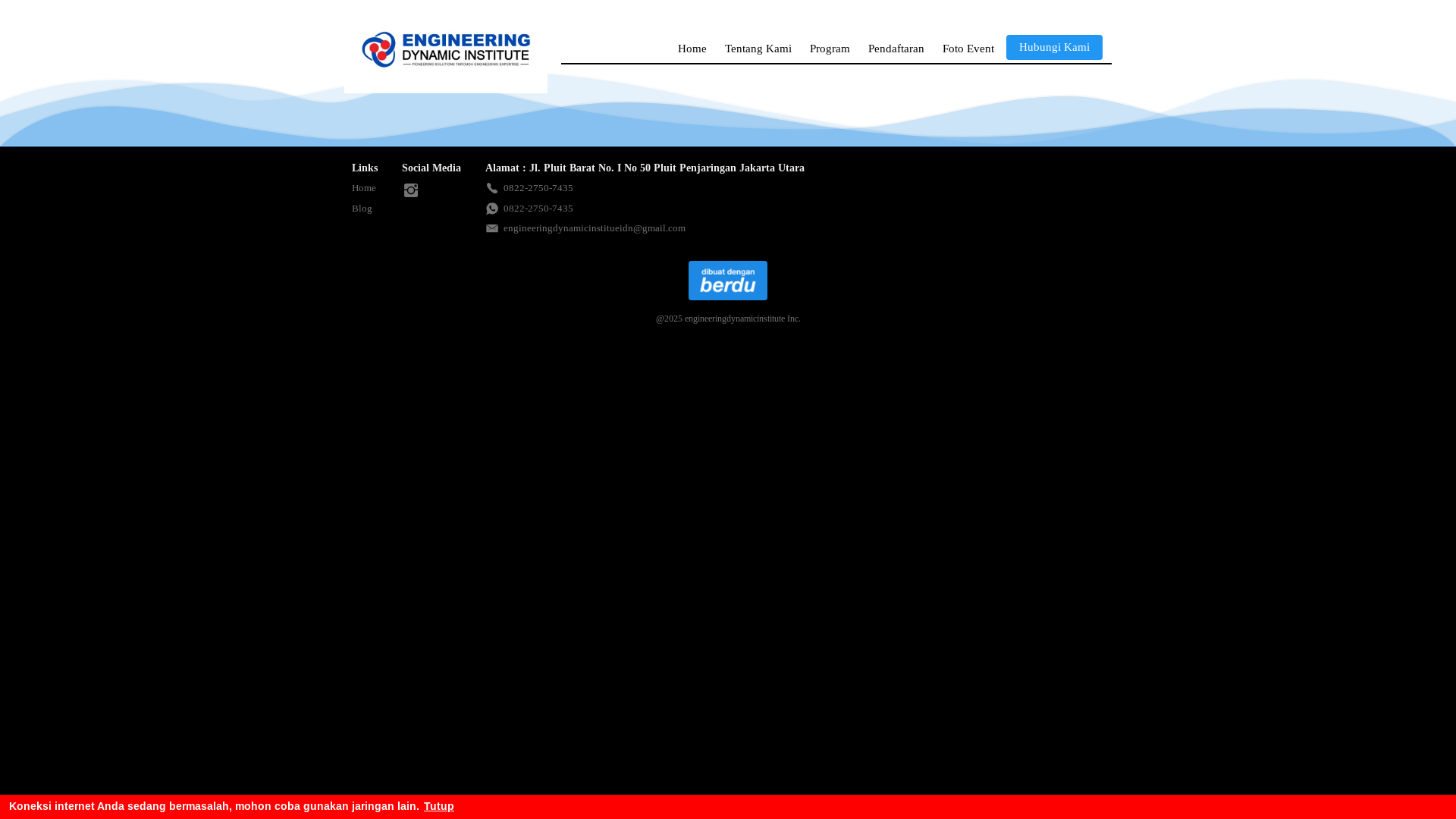 website screenshot of https://engineeringdynamicinstitute.com/