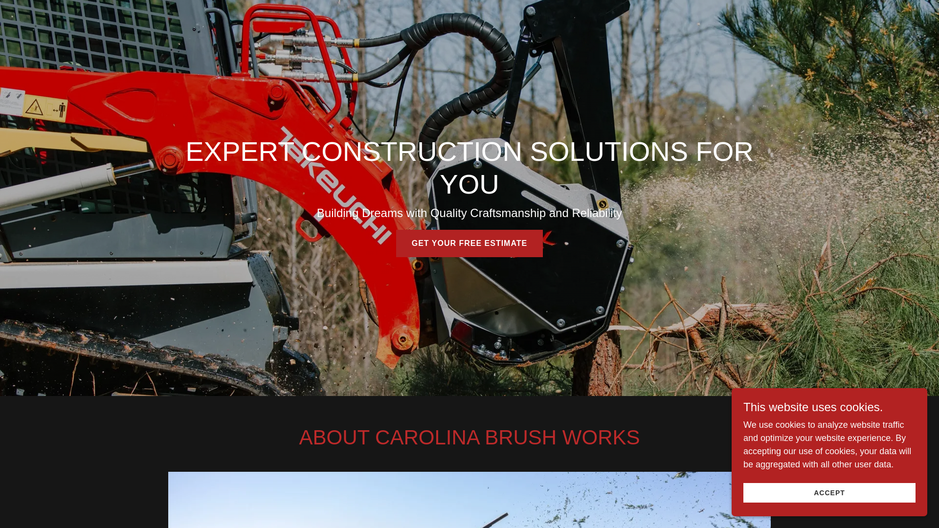 website screenshot of https://carolinabrushworks.net/