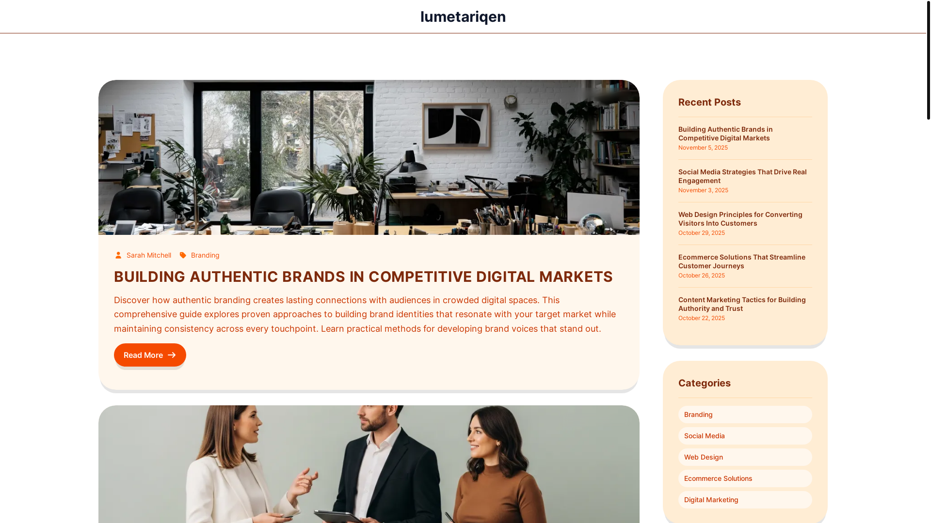 website screenshot of https://lumetariqen.com/
